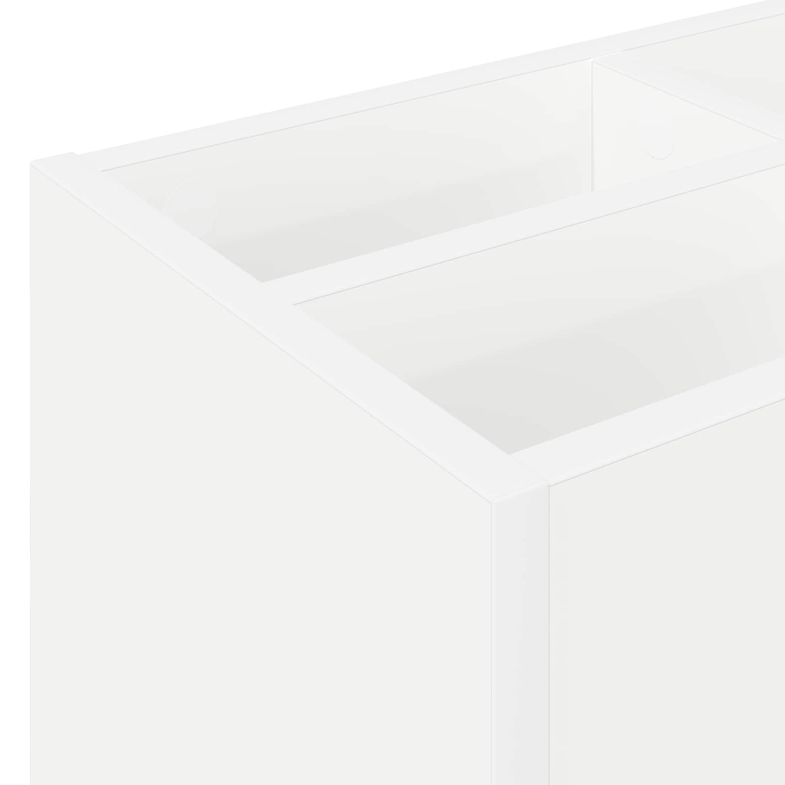 vidaXL Paraplu Standaard met opslag Wit 65 x 24 x 50 cm Bewerkt hout
