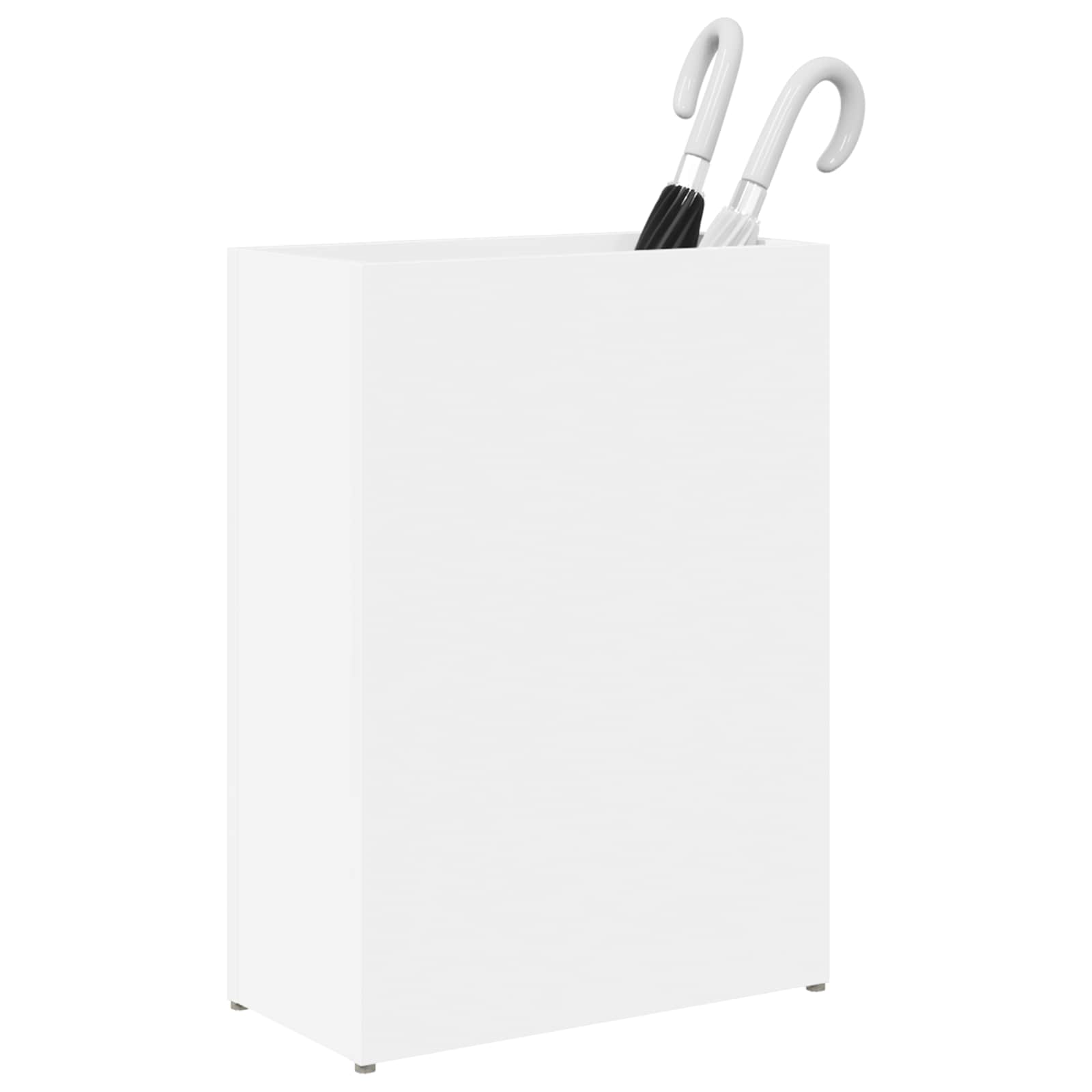 vidaXL Paraplu Standaard met opslag Wit 40 x 20 x 55,5 cm Bewerkt hout