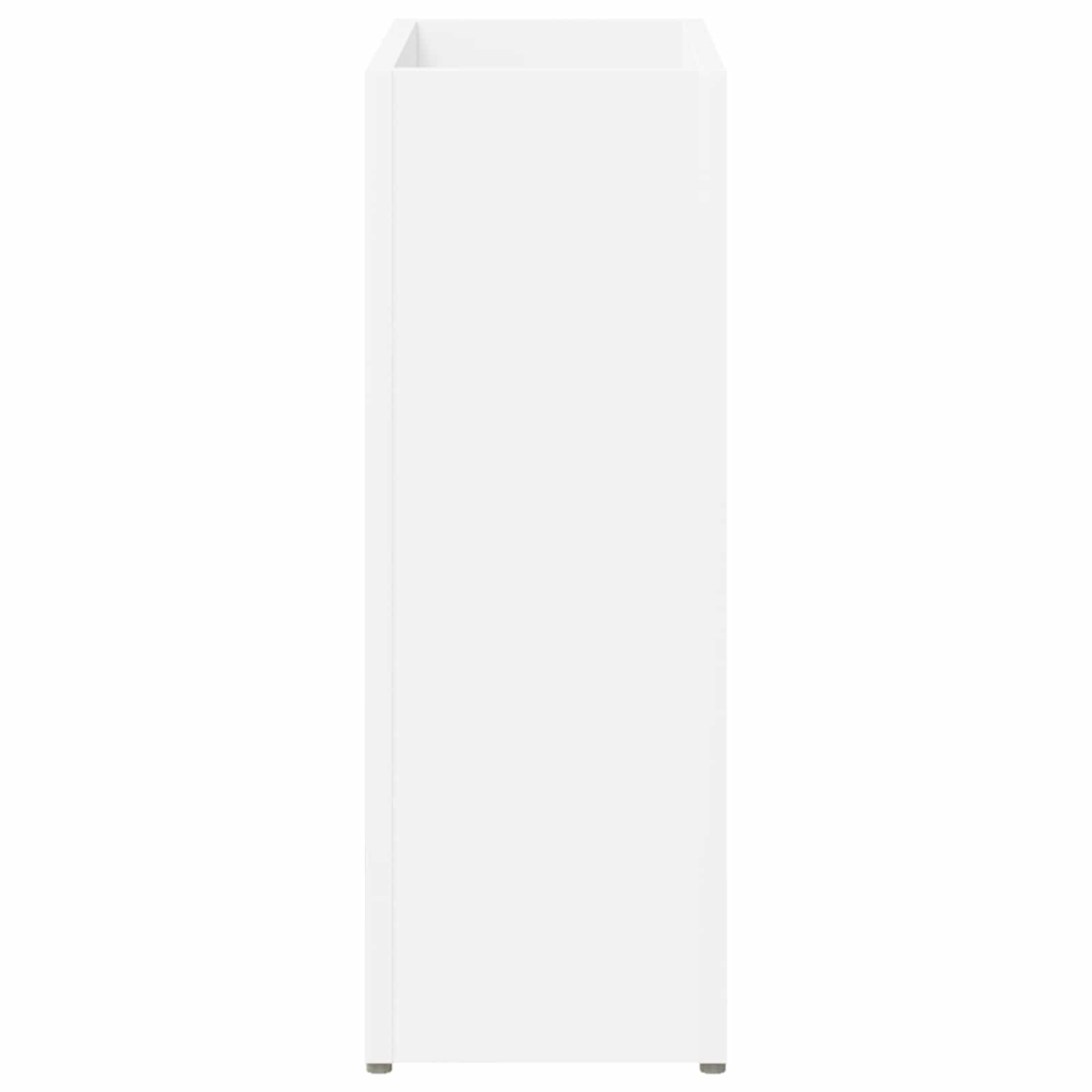 vidaXL Paraplu Standaard met opslag Wit 40 x 20 x 55,5 cm Bewerkt hout