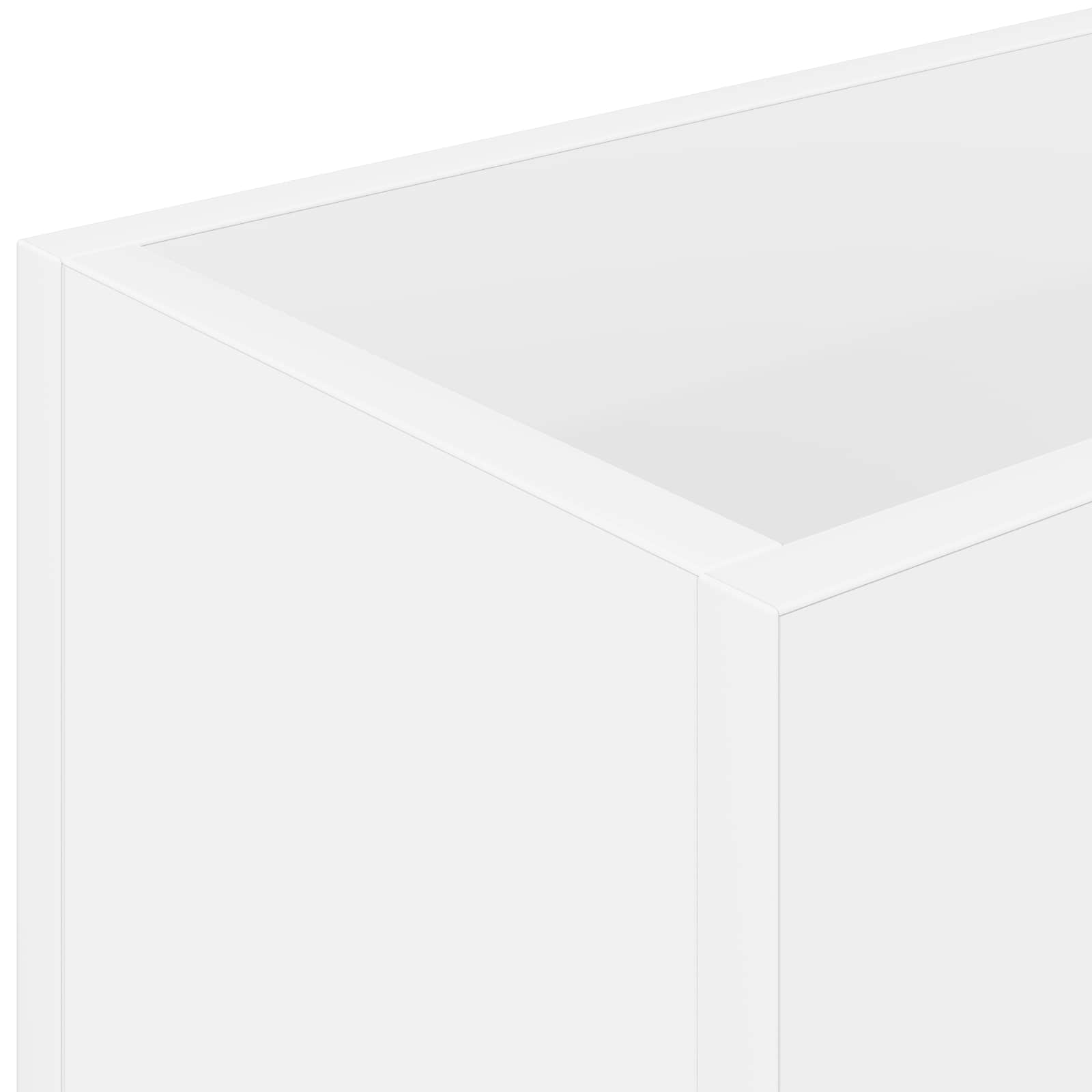 vidaXL Paraplu Standaard met opslag Wit 40 x 20 x 55,5 cm Bewerkt hout