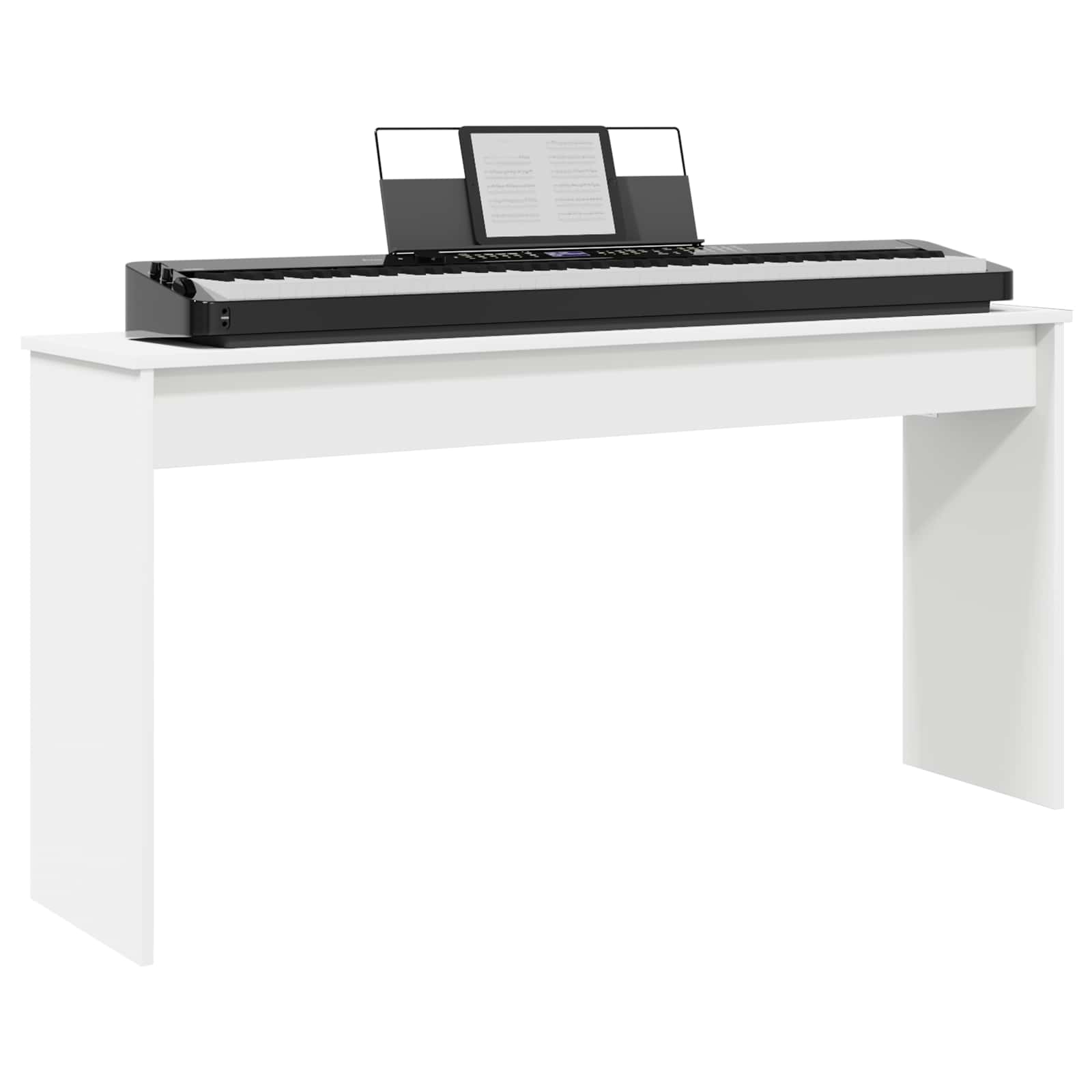 vidaXL Keyboardstand Wit 100 x 32 x 64 cm Bewerkt hout