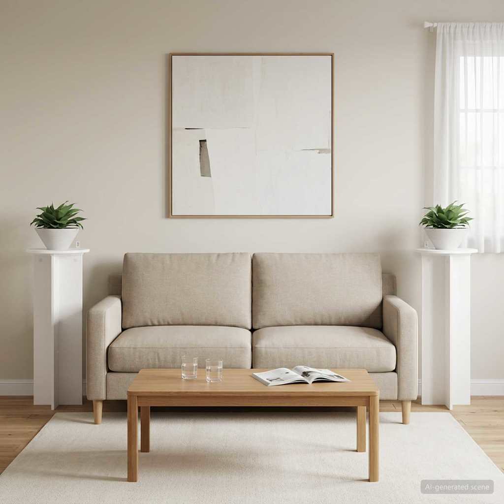 vidaXL Plantenstandaard 2 pcs Zwart 40 x 40 x 80 cm Bewerkt hout