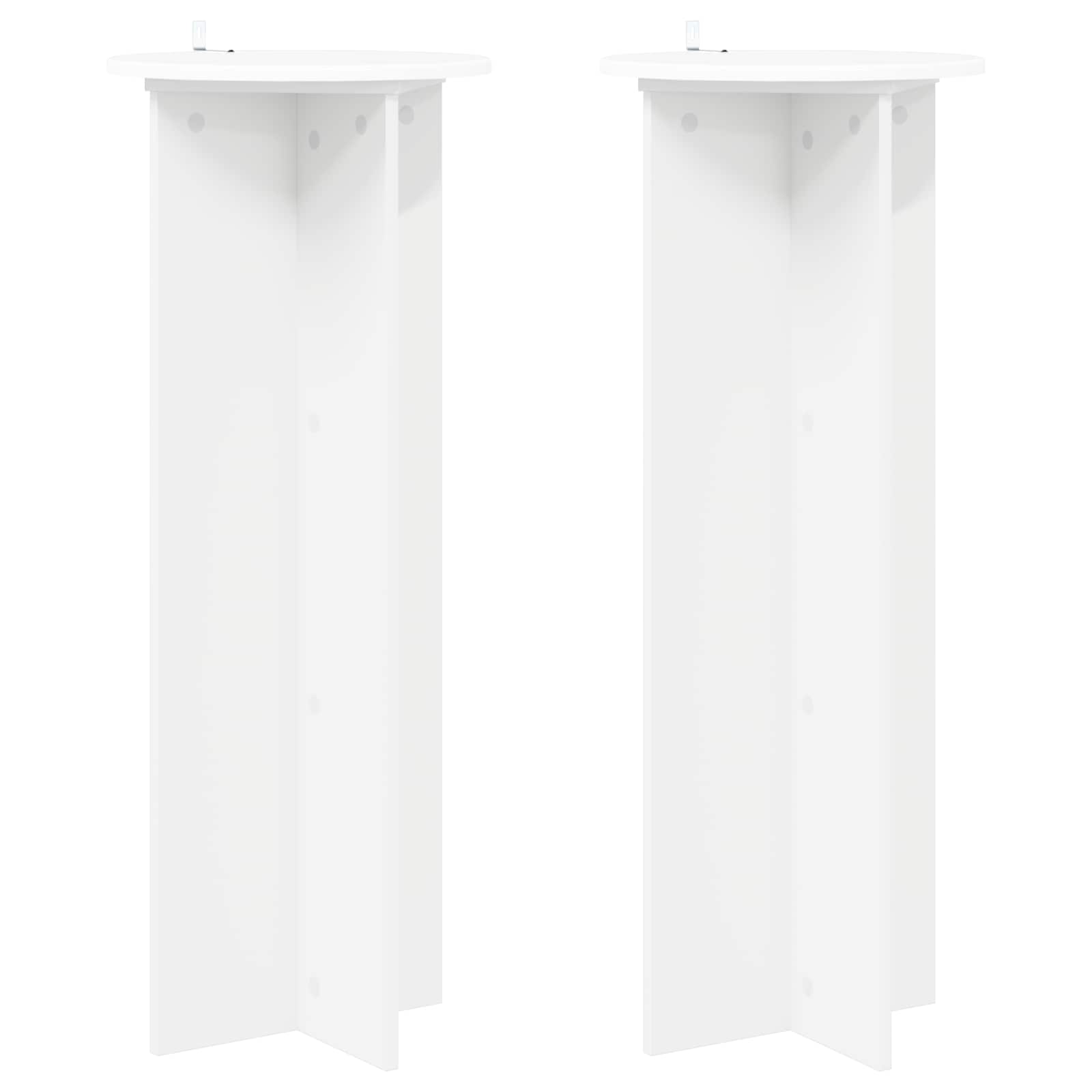 vidaXL Plantenstandaard 2 pcs Zwart 40 x 40 x 80 cm Bewerkt hout