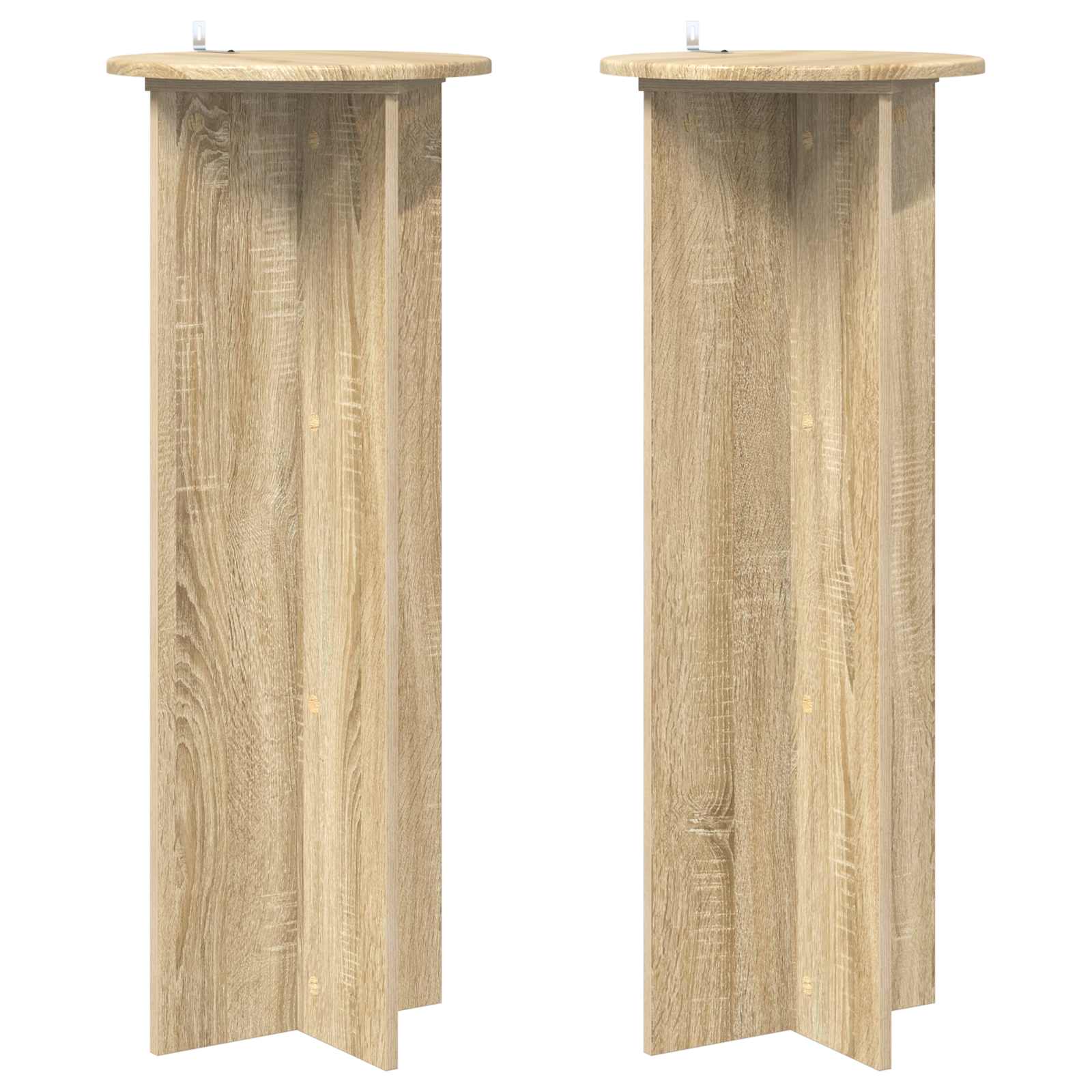 vidaXL Plantenstandaard 2 pcs Zwart 40 x 40 x 80 cm Bewerkt hout