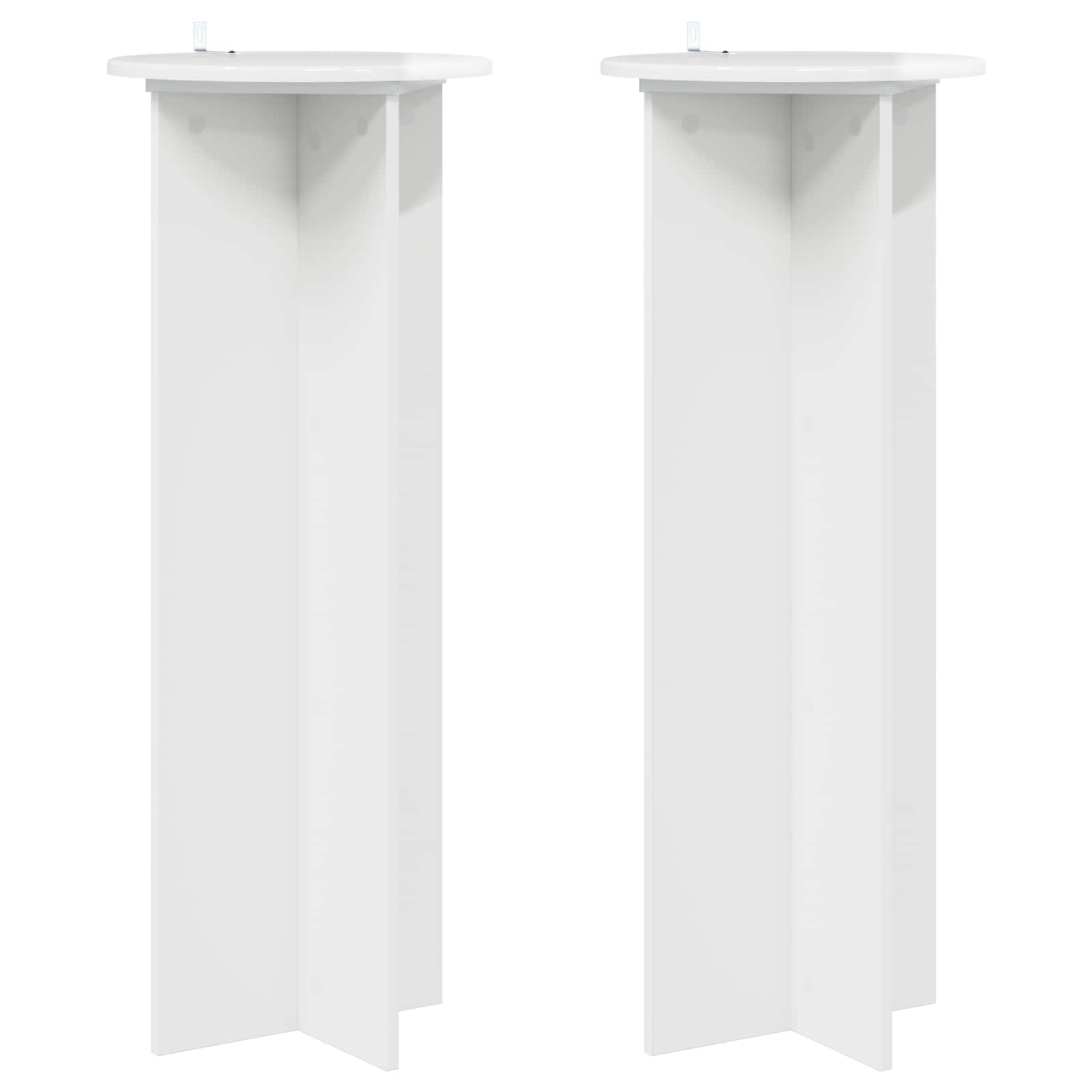 vidaXL Plantenstandaard 2 pcs Zwart 40 x 40 x 80 cm Bewerkt hout