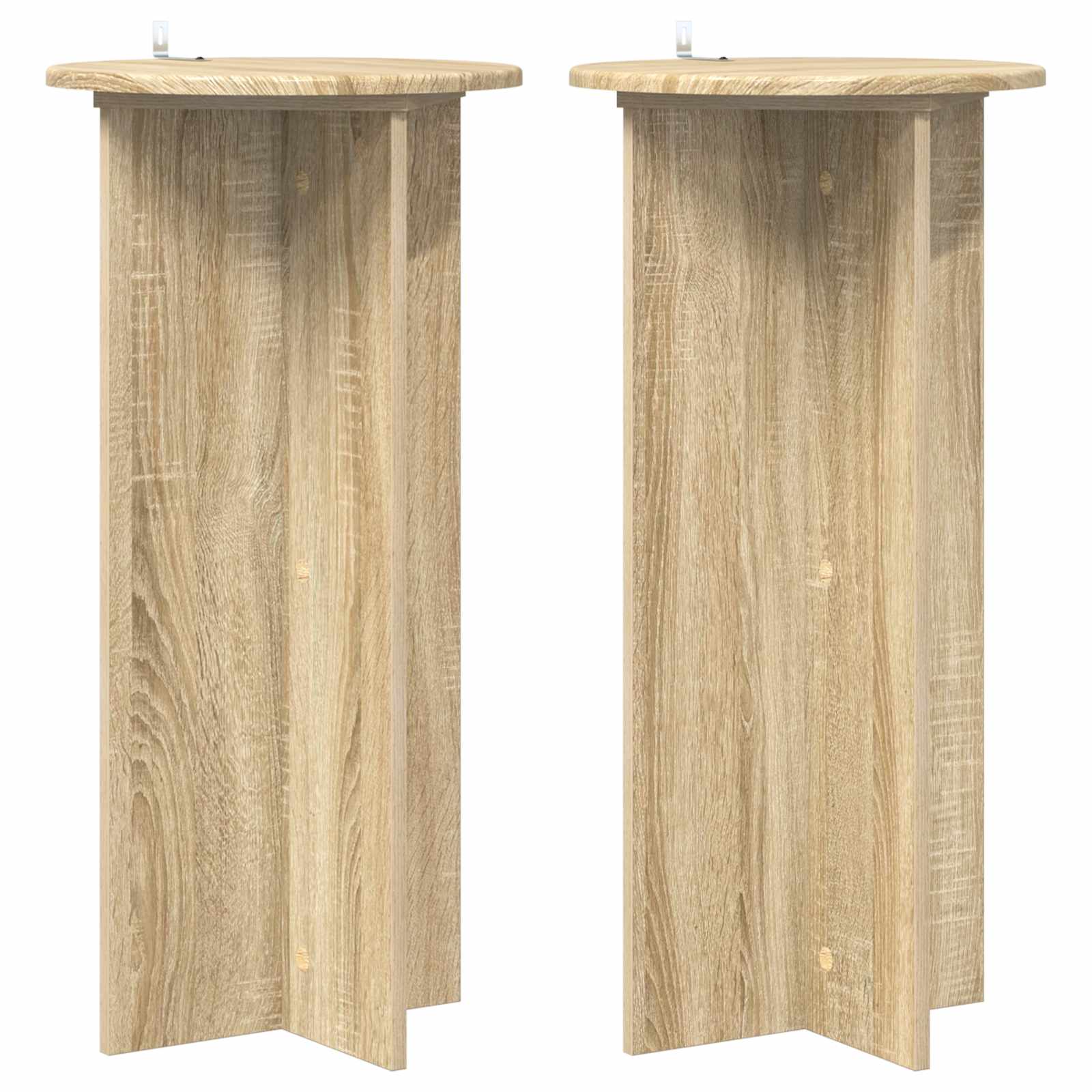 vidaXL Plantenstandaard 2 pcs Zwart 40 x 40 x 80 cm Bewerkt hout