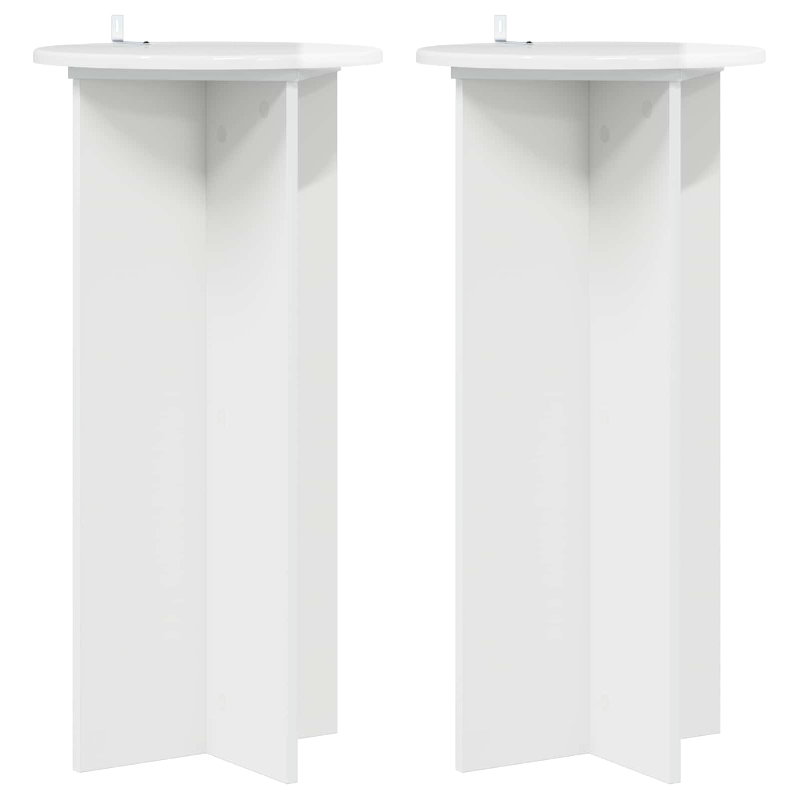 vidaXL Plantenstandaard 2 pcs Zwart 40 x 40 x 80 cm Bewerkt hout