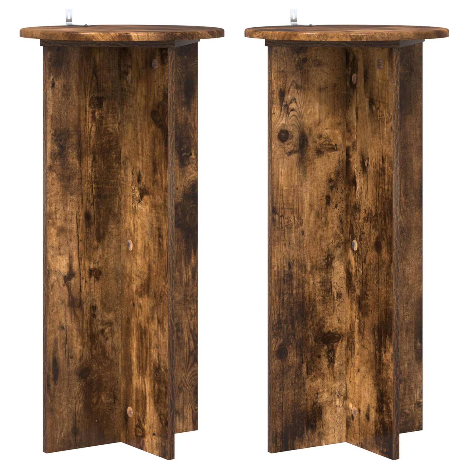 vidaXL Plantenstandaard 2 pcs Zwart 40 x 40 x 80 cm Bewerkt hout