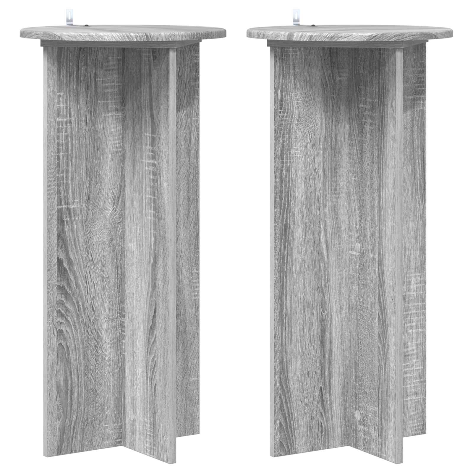 vidaXL Plantenstandaard 2 pcs Zwart 40 x 40 x 80 cm Bewerkt hout