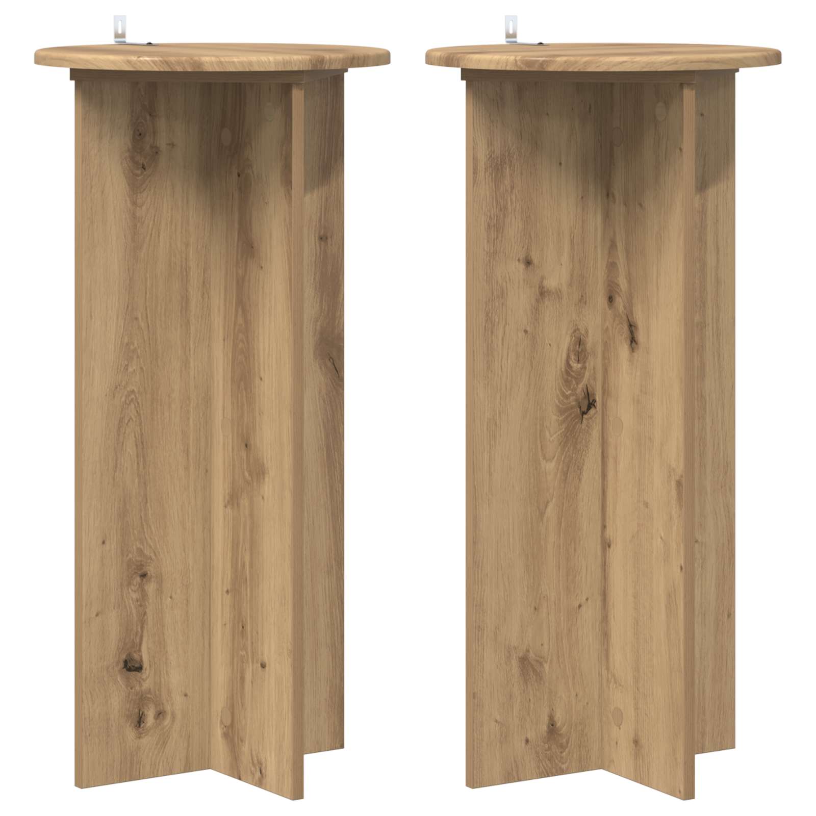 vidaXL Plantenstandaard 2 pcs Zwart 40 x 40 x 80 cm Bewerkt hout