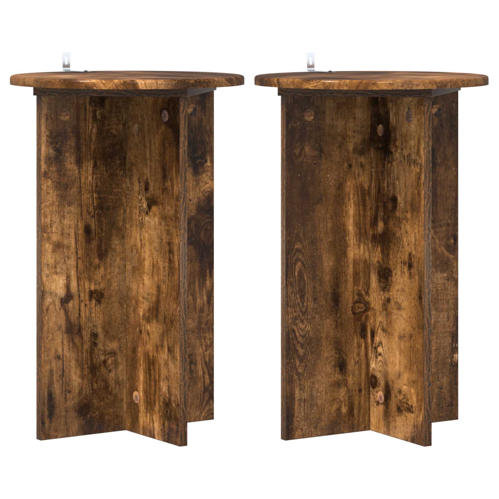 vidaXL Plantenstandaard 2 pcs Zwart 40 x 40 x 80 cm Bewerkt hout