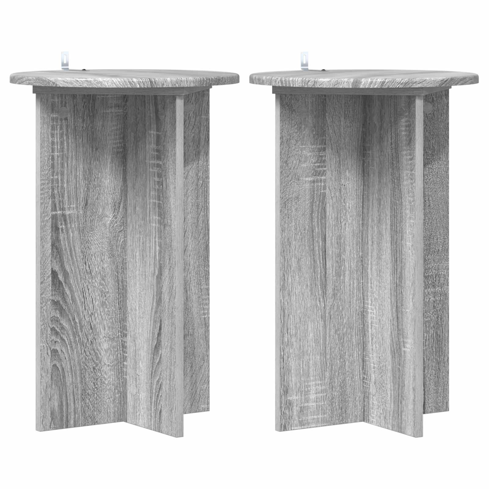 vidaXL Plantenstandaard 2 pcs Zwart 40 x 40 x 80 cm Bewerkt hout