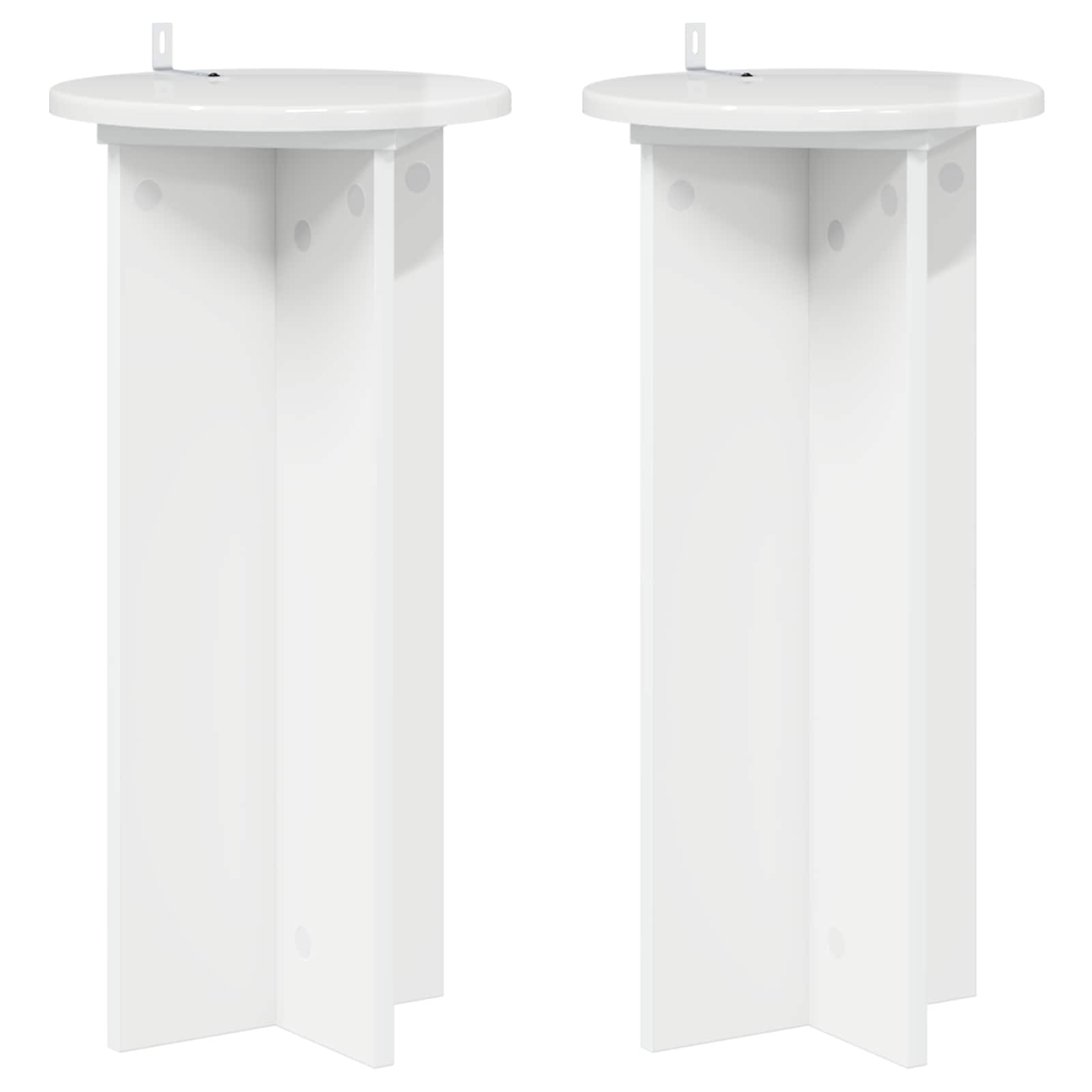 vidaXL Plantenstandaard 2 pcs Zwart 40 x 40 x 80 cm Bewerkt hout