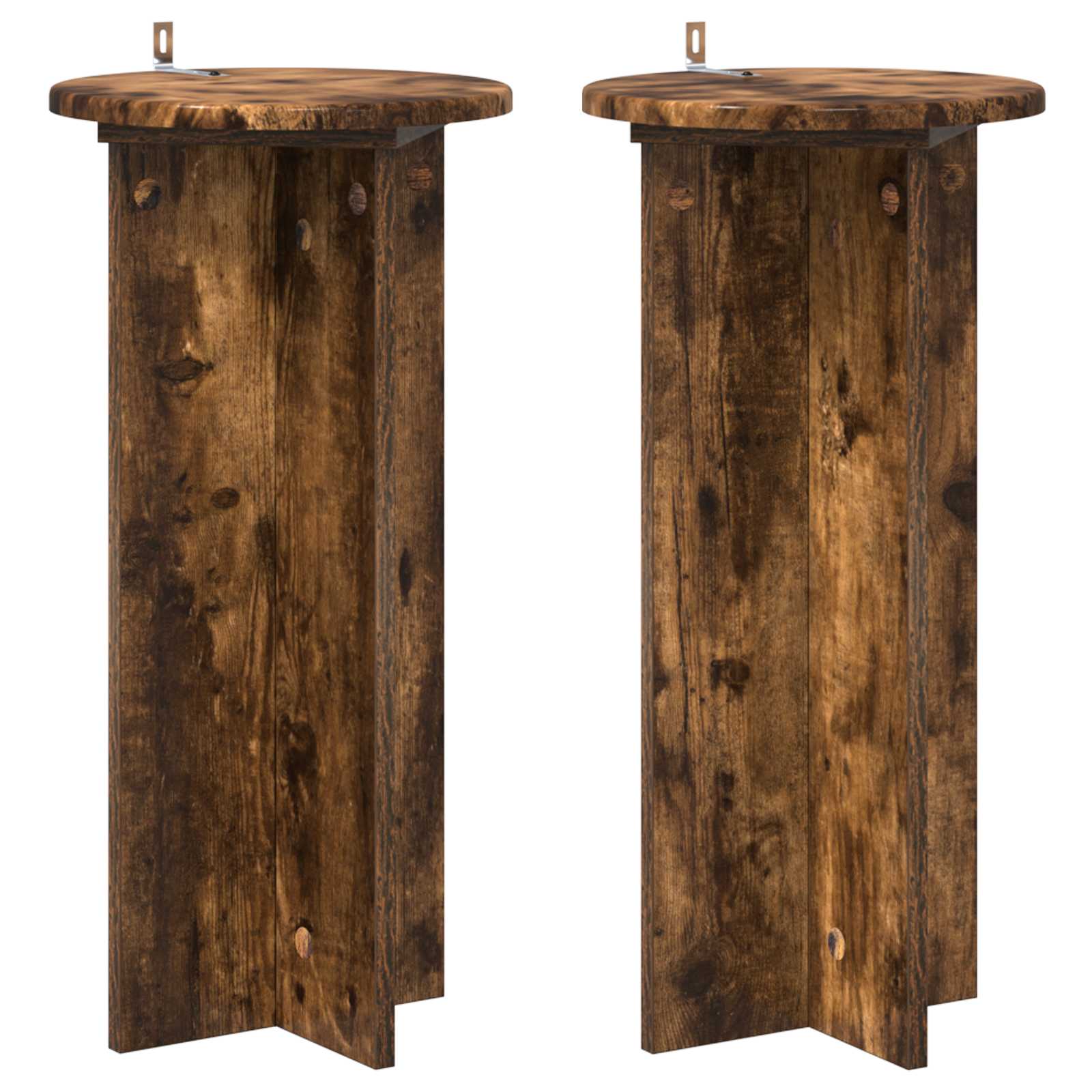 vidaXL Plantenstandaard 2 pcs Zwart 40 x 40 x 80 cm Bewerkt hout