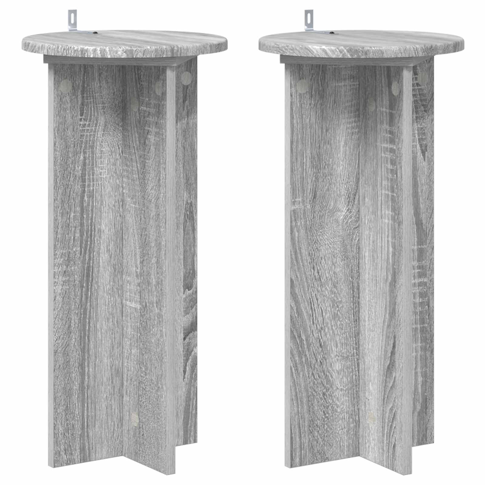 vidaXL Plantenstandaard 2 pcs Zwart 40 x 40 x 80 cm Bewerkt hout