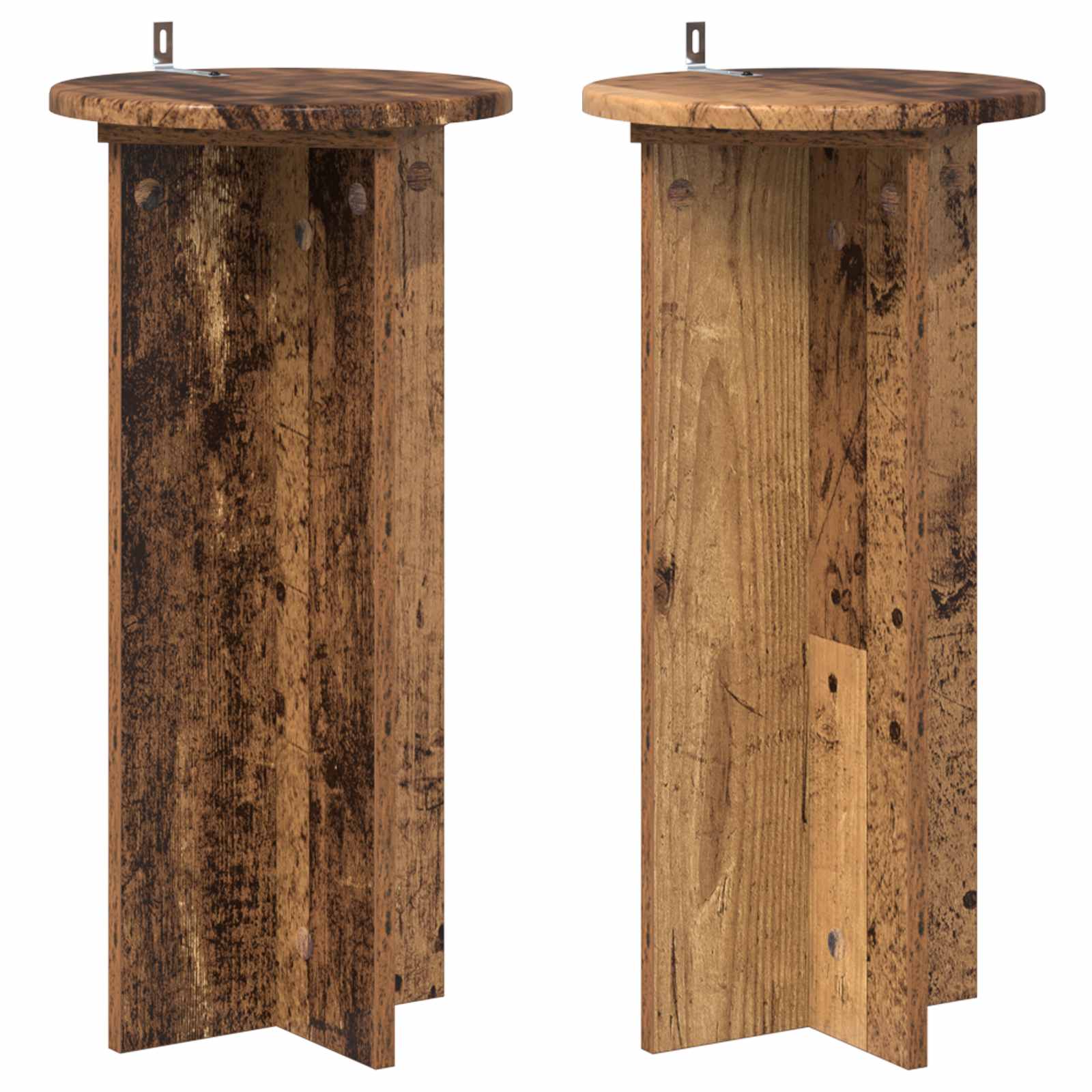 vidaXL Plantenstandaard 2 pcs Zwart 40 x 40 x 80 cm Bewerkt hout