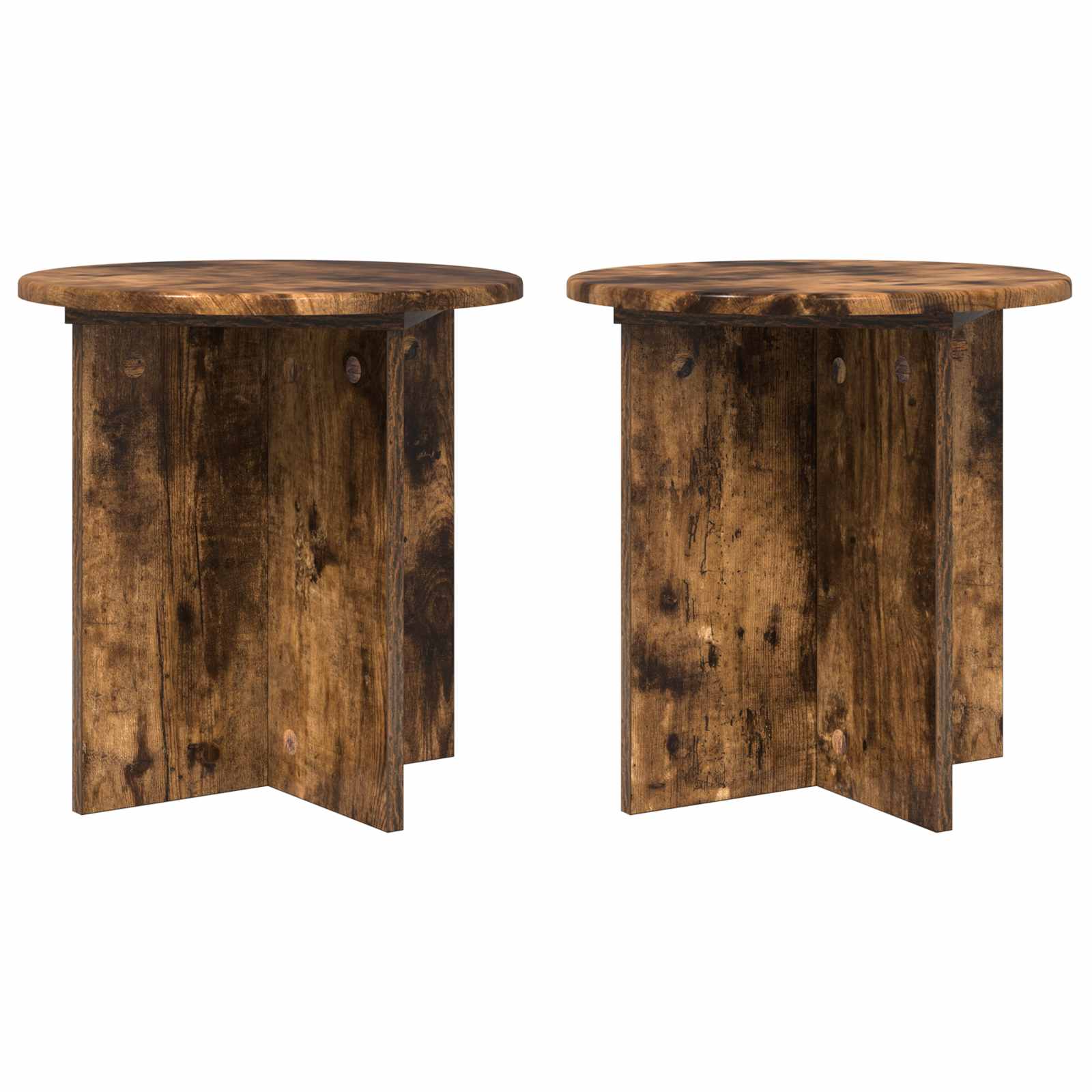 vidaXL Plantenstandaard 2 pcs Zwart 40 x 40 x 80 cm Bewerkt hout