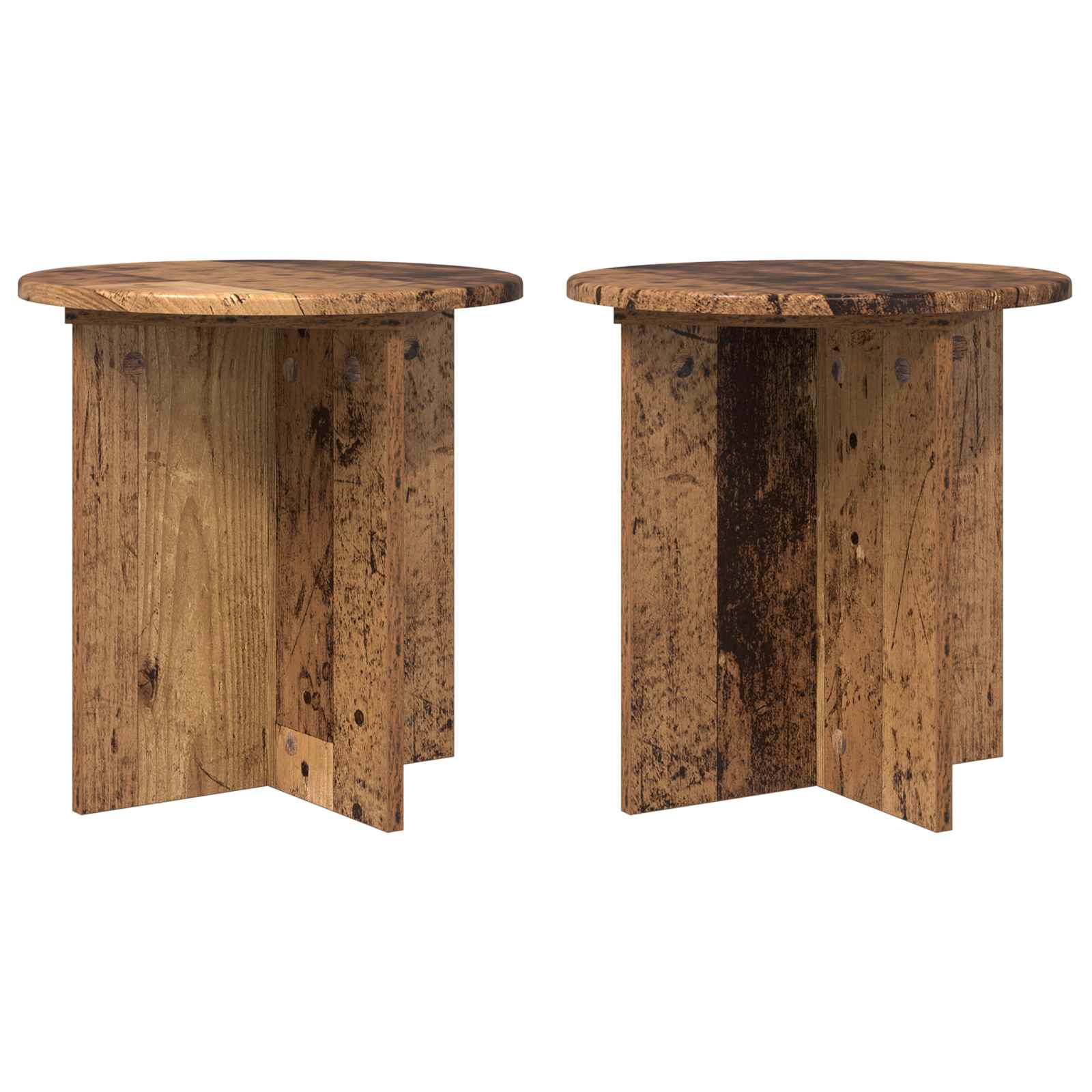vidaXL Plantenstandaard 2 pcs Zwart 40 x 40 x 80 cm Bewerkt hout
