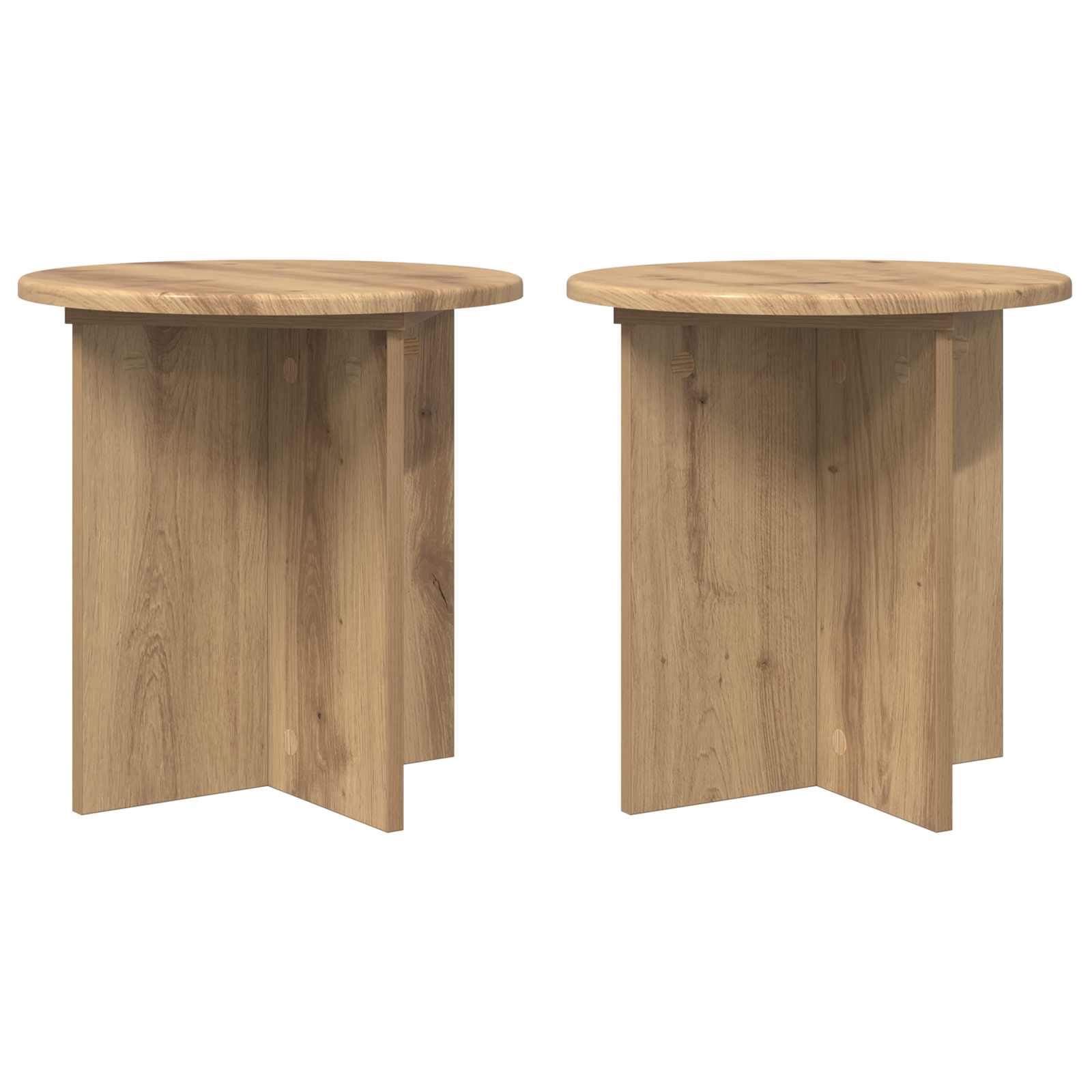 vidaXL Plantenstandaard 2 pcs Zwart 40 x 40 x 80 cm Bewerkt hout