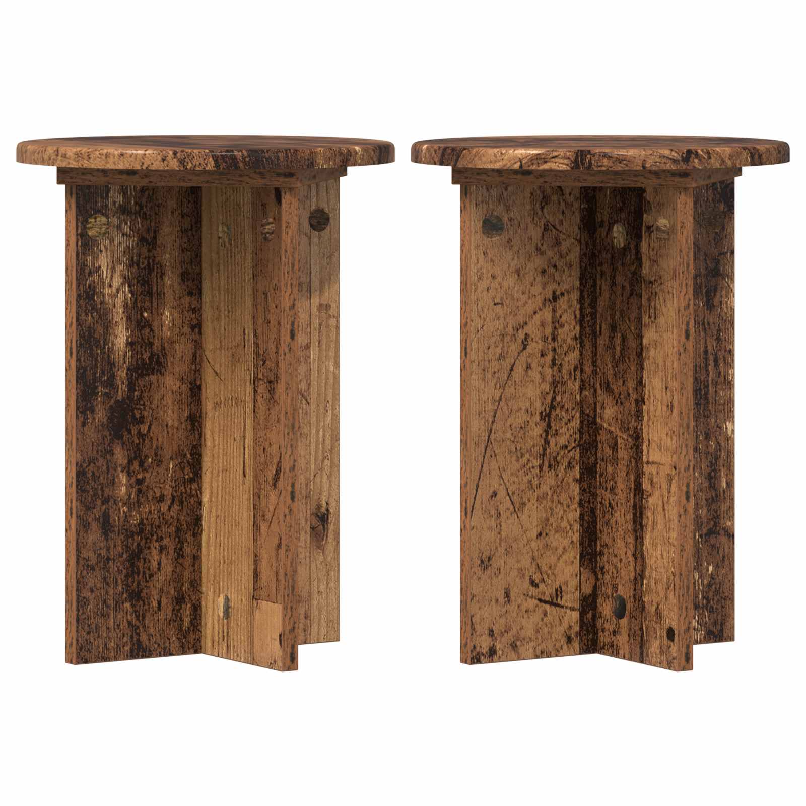 vidaXL Plantenstandaard 2 pcs Zwart 40 x 40 x 80 cm Bewerkt hout