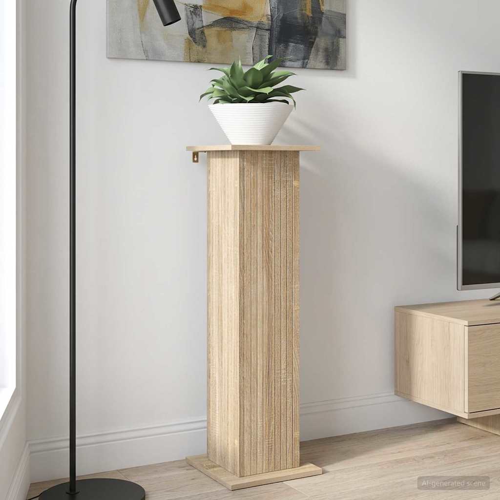 vidaXL Plantenstandaard Sonoma Eiken 30,5 x 30 x 60,5 cm Bewerkt hout