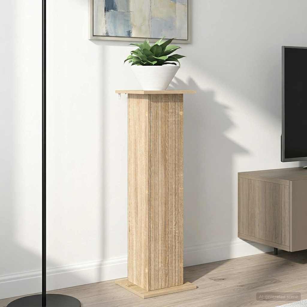 vidaXL Plantenstandaard Sonoma Eiken 30,5 x 30 x 60,5 cm Bewerkt hout