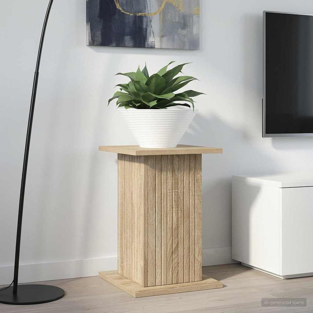 vidaXL Plantenstandaard Sonoma Eiken 30,5 x 30 x 60,5 cm Bewerkt hout