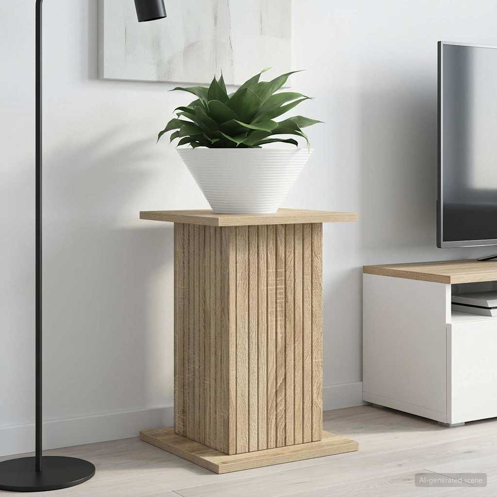 vidaXL Plantenstandaard Sonoma Eiken 30,5 x 30 x 60,5 cm Bewerkt hout