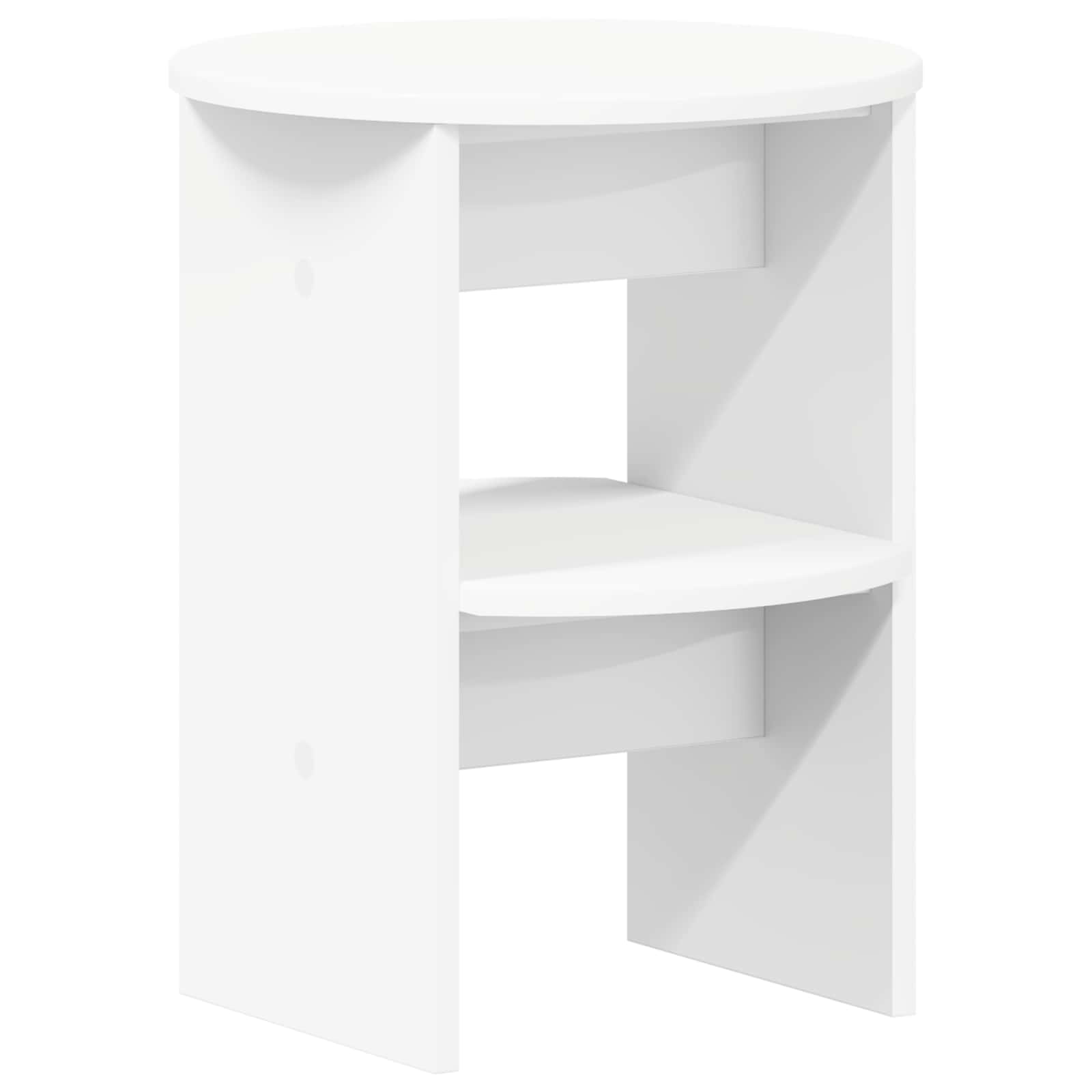 vidaXL Bijzetkast Wit Ø40 x 50 cm Geconstrueerd hout