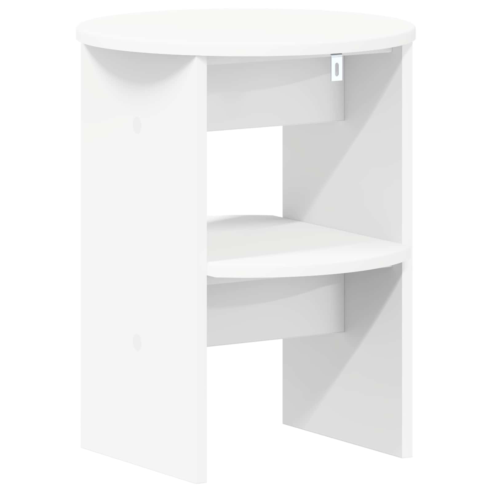 vidaXL Bijzetkast Wit Ø40 x 50 cm Geconstrueerd hout