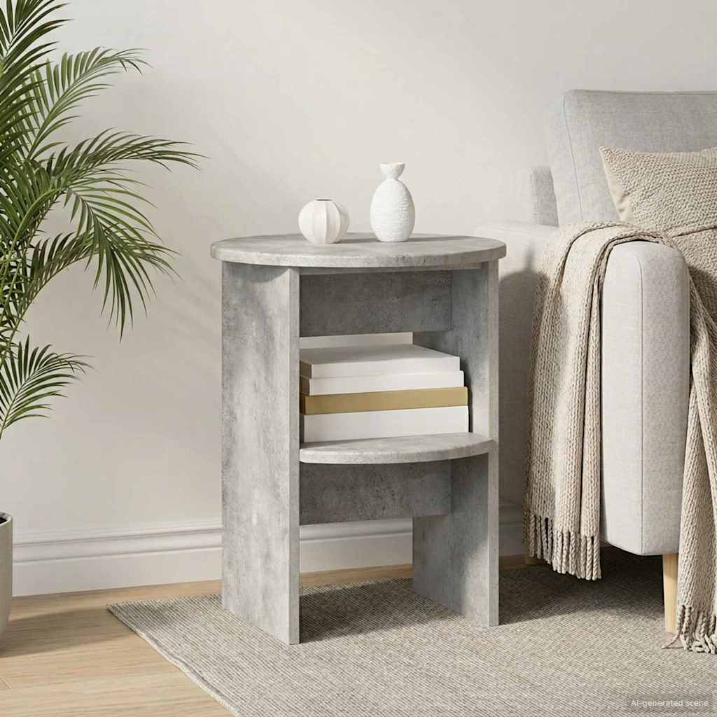 vidaXL Bijzetkast Wit Ø40 x 50 cm Geconstrueerd hout