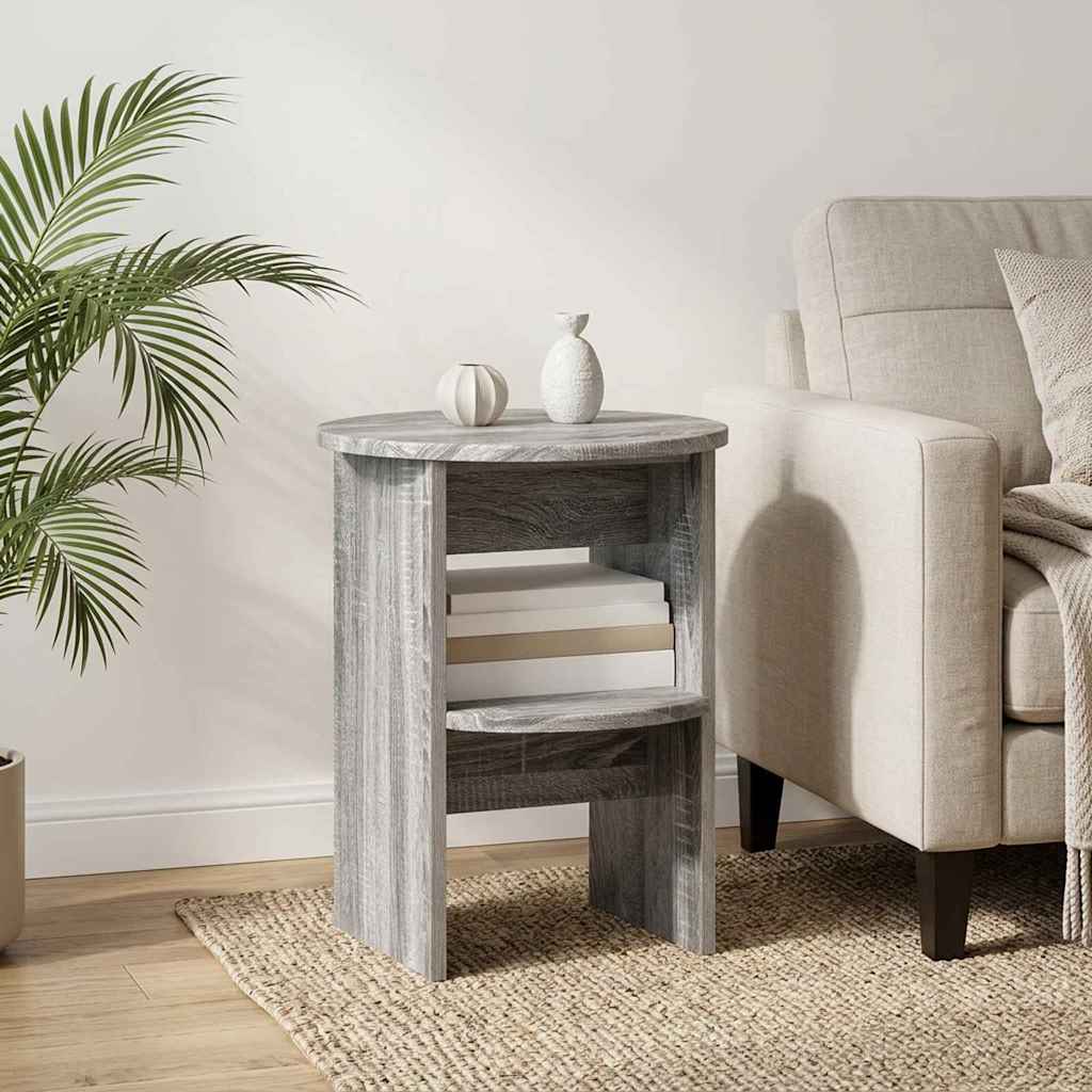 vidaXL Bijzetkast Wit Ø40 x 50 cm Geconstrueerd hout