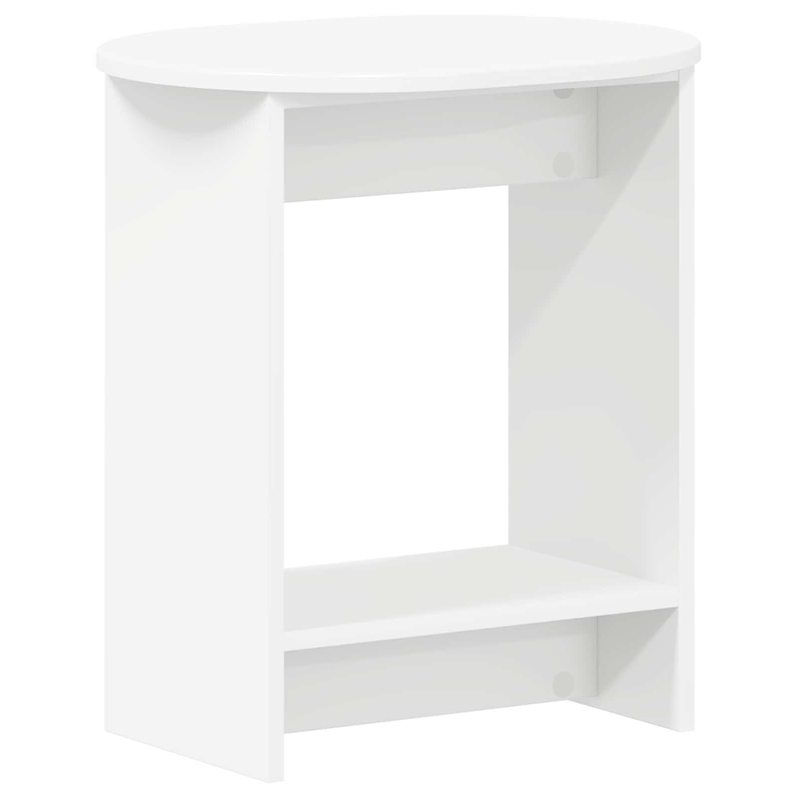 vidaXL Bijzettafel Wit 50 x 39,5 x 55 cm Geconstrueerd hout
