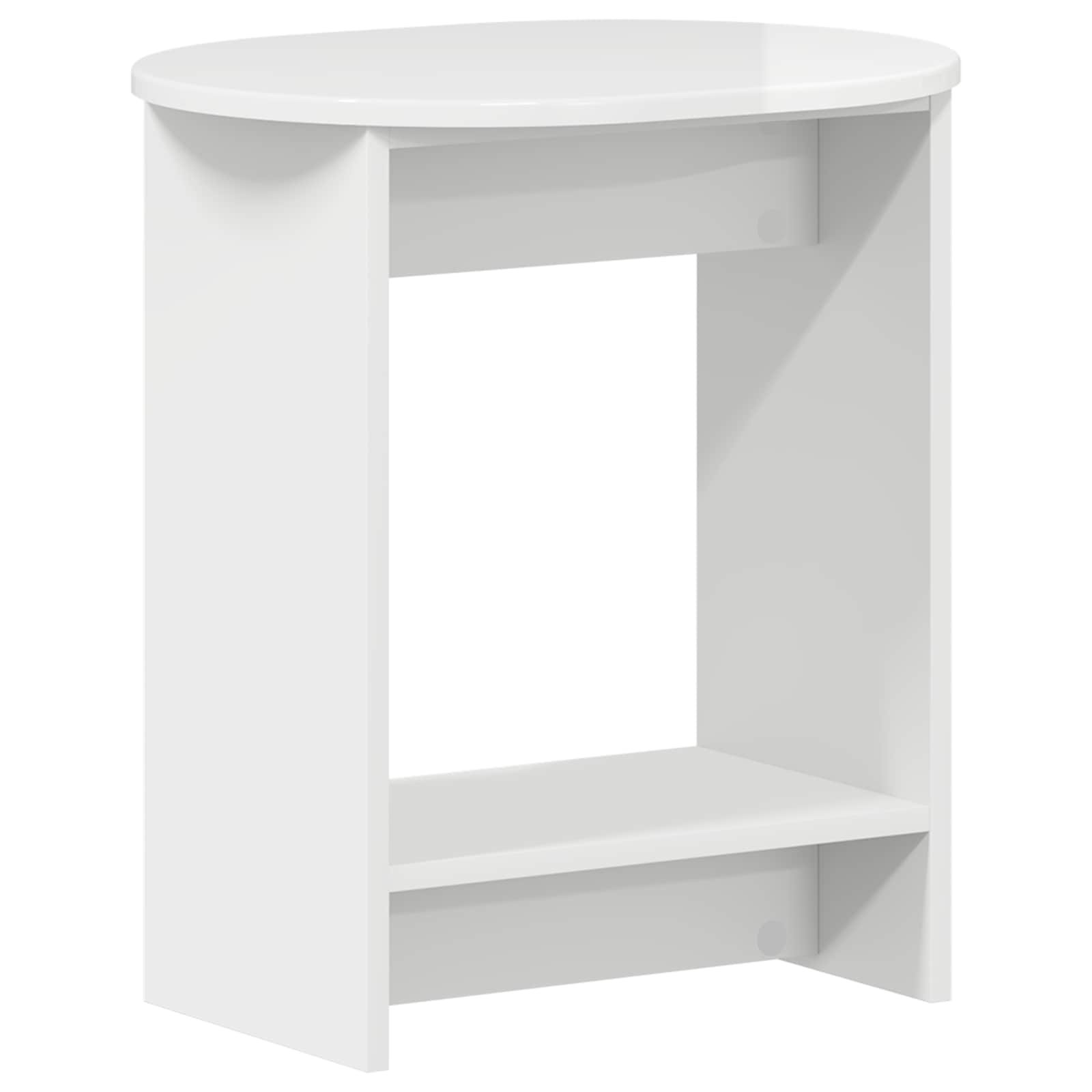 vidaXL Bijzettafel Wit 50 x 39,5 x 55 cm Geconstrueerd hout