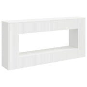 vidaXL Wandtafel Gestreept Wit 155 x 29 x 74 cm Geconstrueerd hout