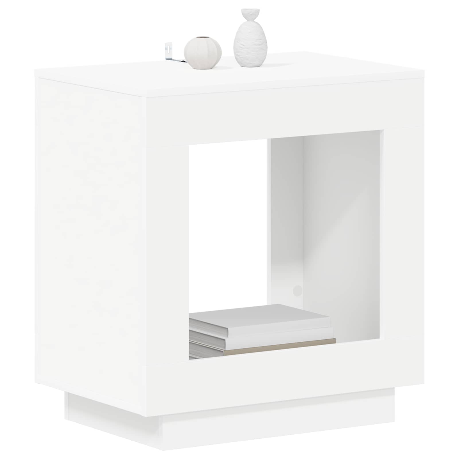 vidaXL Bijzettafel Wit 60 x 40 x 65 cm Geconstrueerd hout