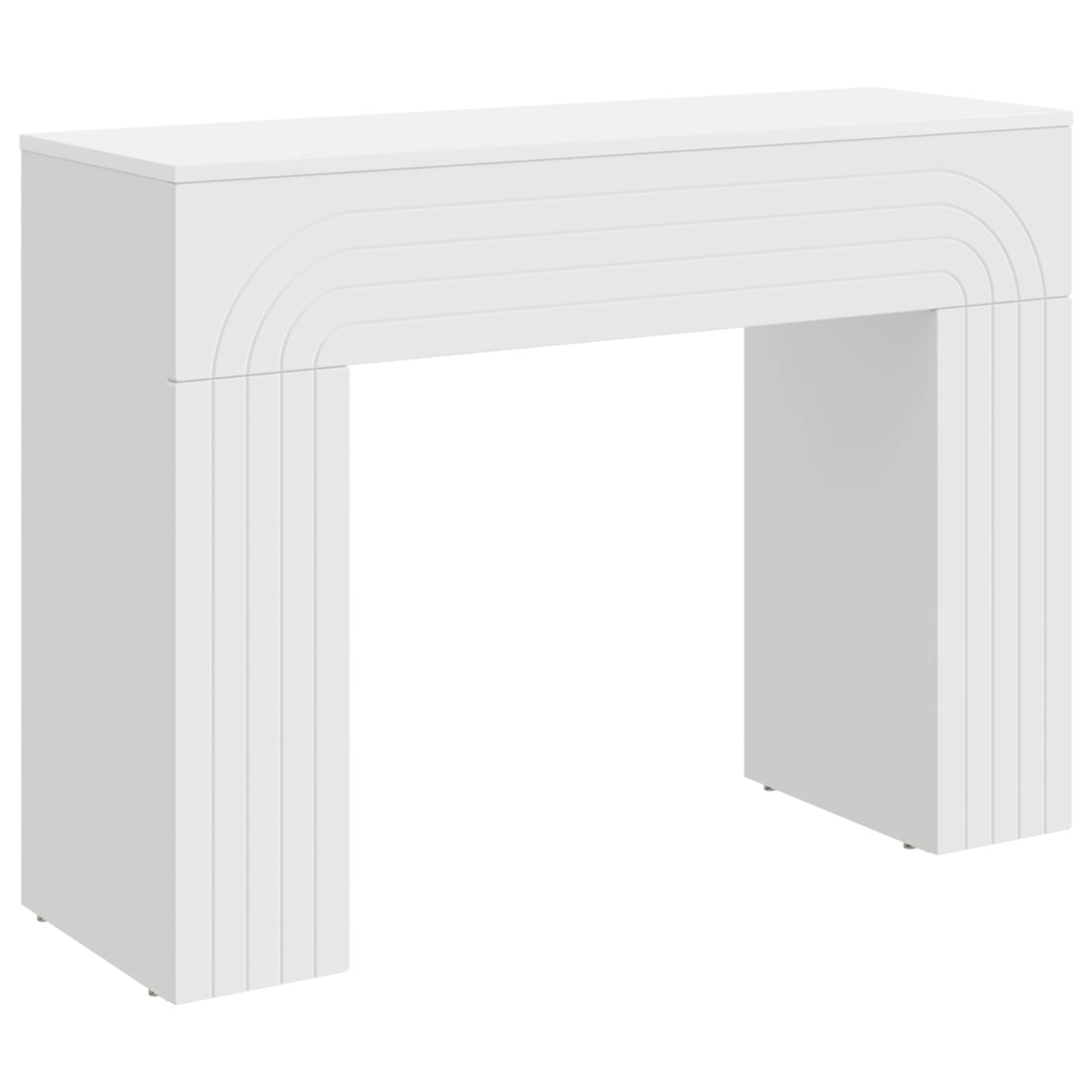 vidaXL Salontafel Wit 102 x 35 x 75 cm Bewerkt hout