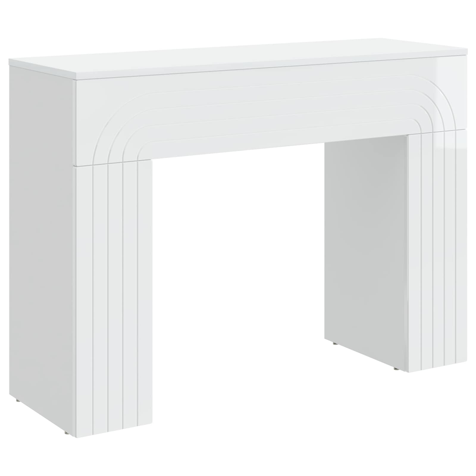 vidaXL Salontafel Wit 102 x 35 x 75 cm Bewerkt hout