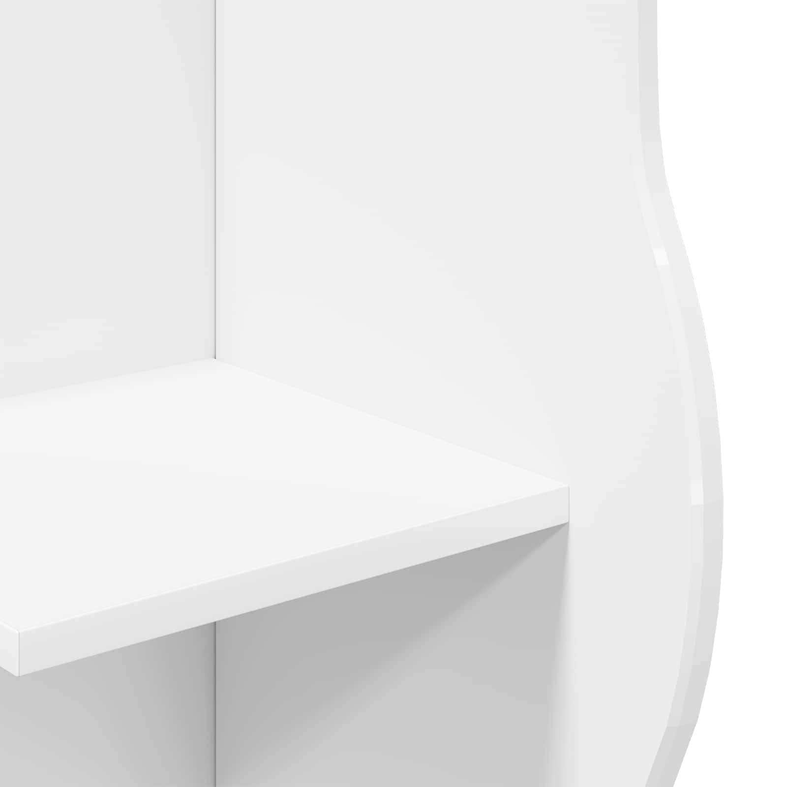 vidaXL Hoekplank met plank Wit 34 x 33 x 102 cm Bewerkt hout