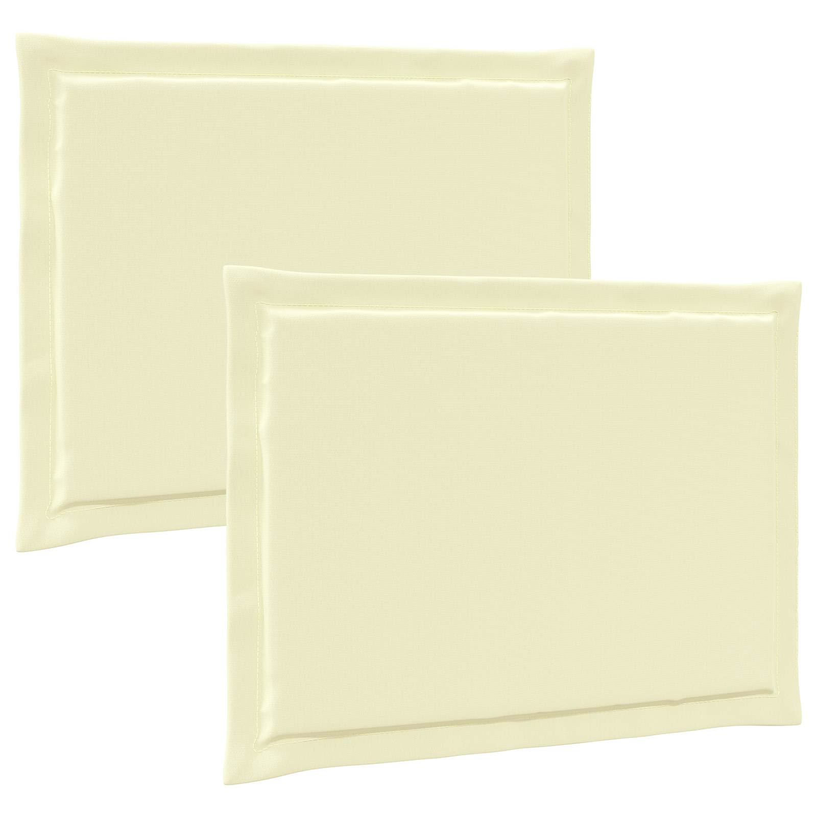 vidaXL Zitkussens 2 st. Crème 47 x 36 x 2 cm Polyester