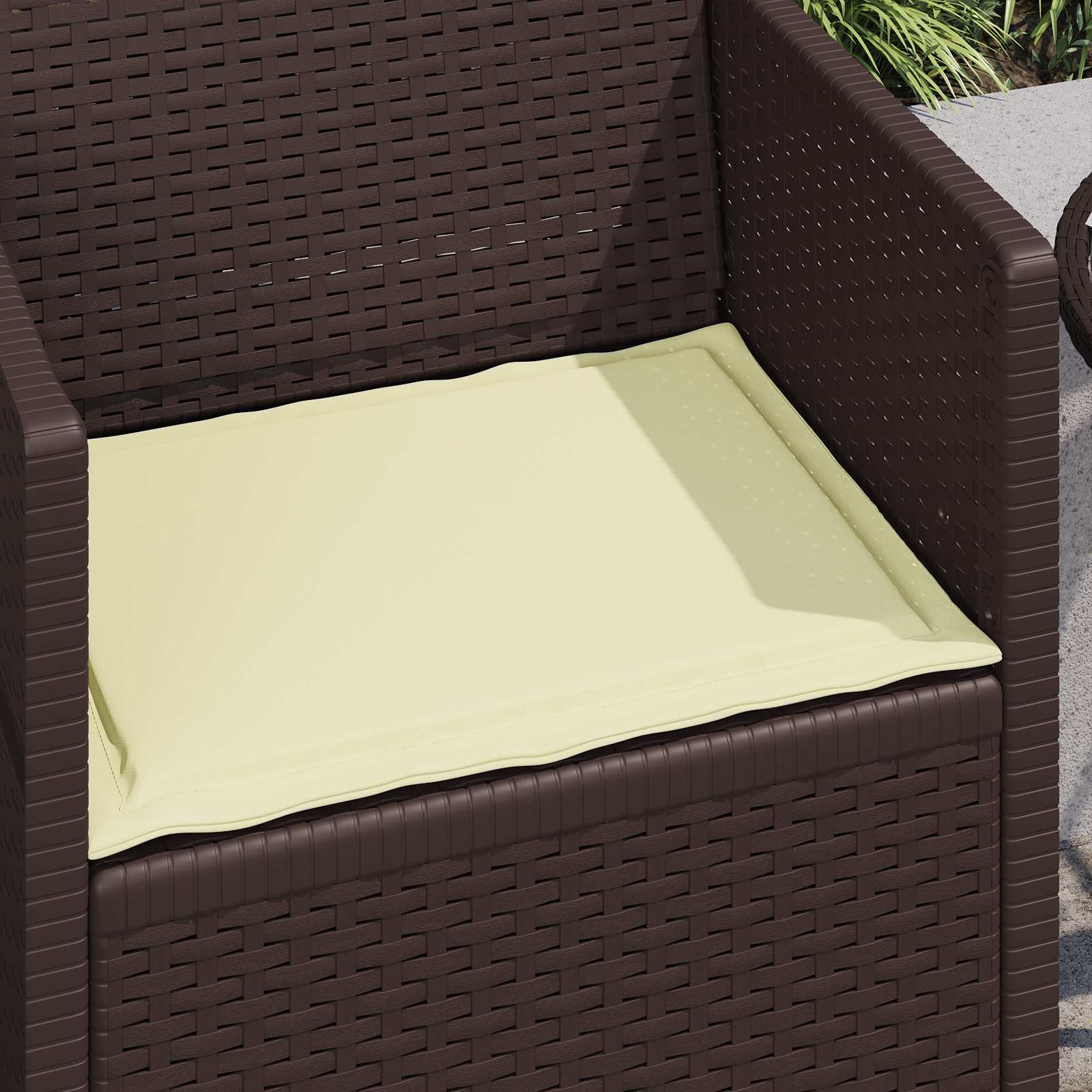 vidaXL Zitkussens 2 st. Crème 47 x 36 x 2 cm Polyester