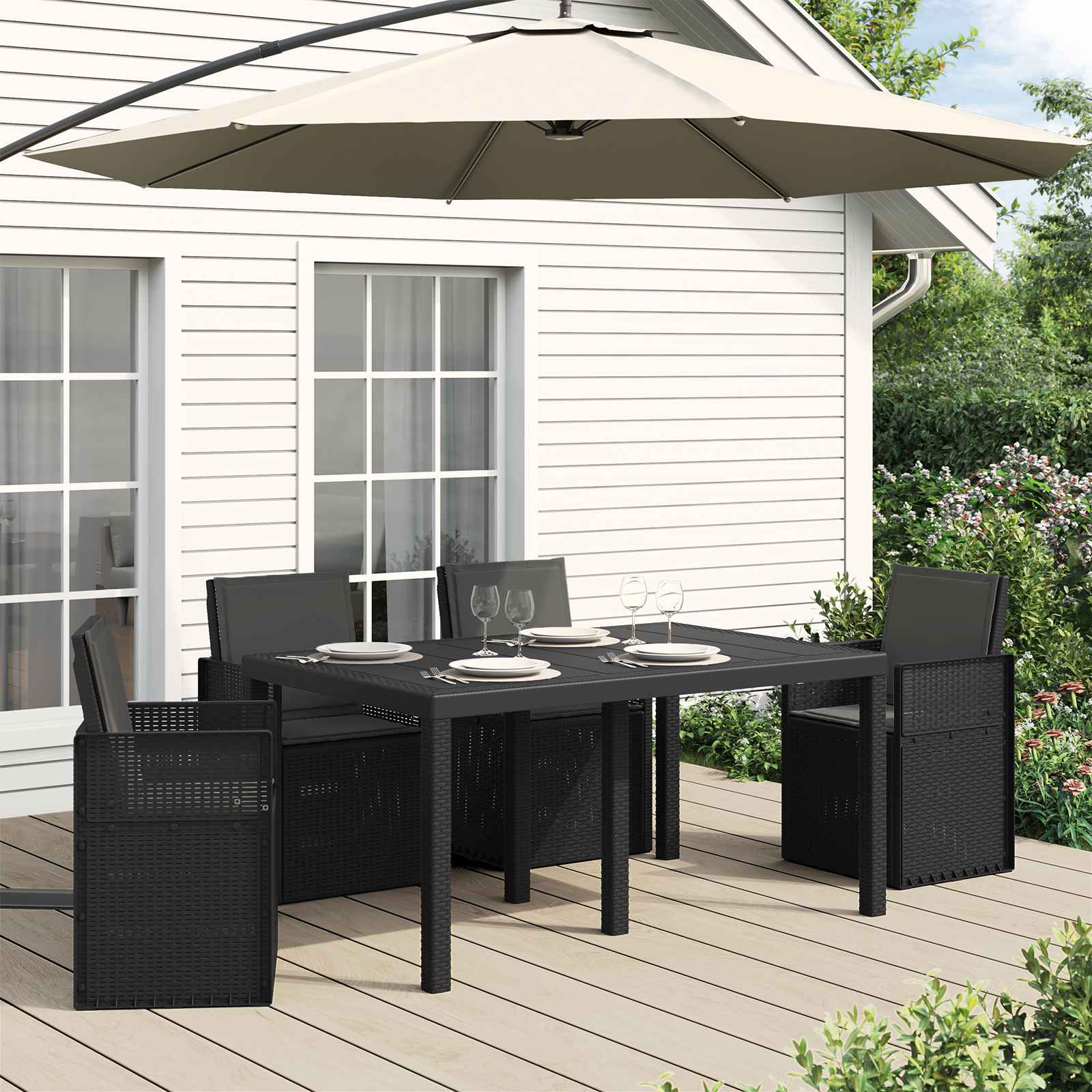 vidaXL Zitkussens 2 st. Crème 47 x 36 x 2 cm Polyester