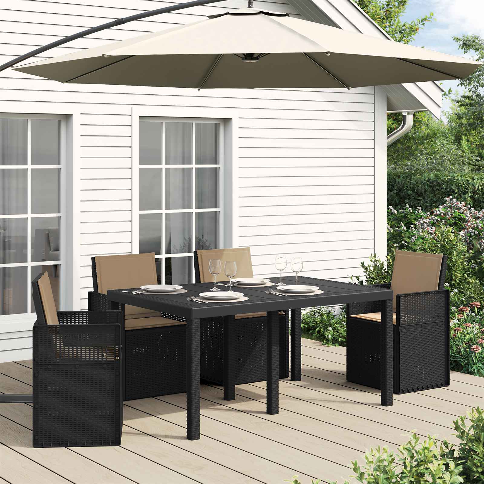 vidaXL Zitkussens 2 st. Crème 47 x 36 x 2 cm Polyester