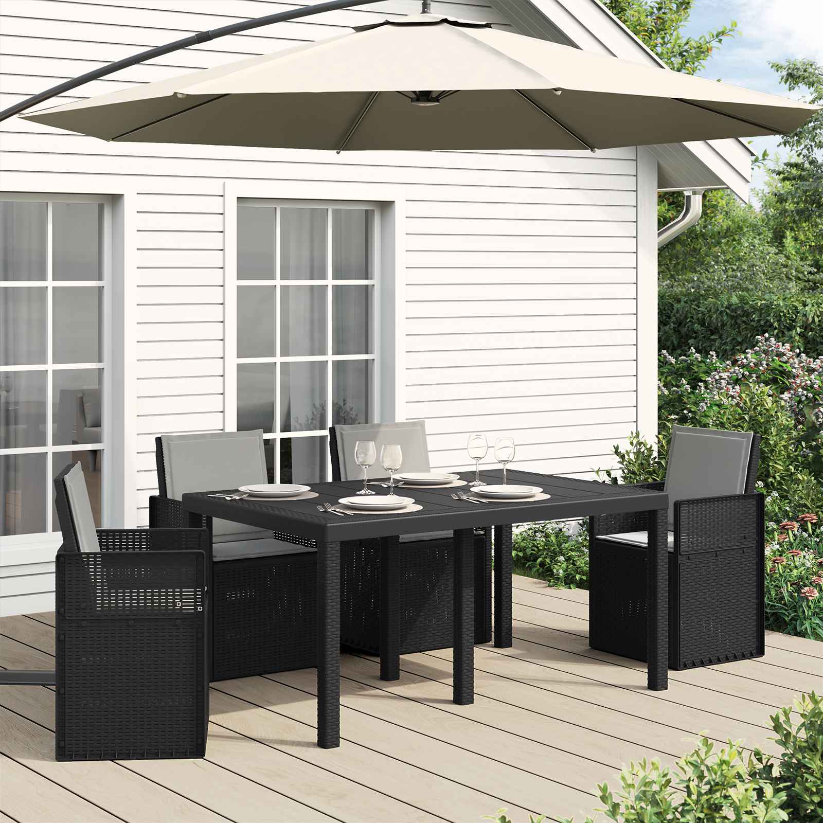 vidaXL Zitkussens 2 st. Crème 47 x 36 x 2 cm Polyester