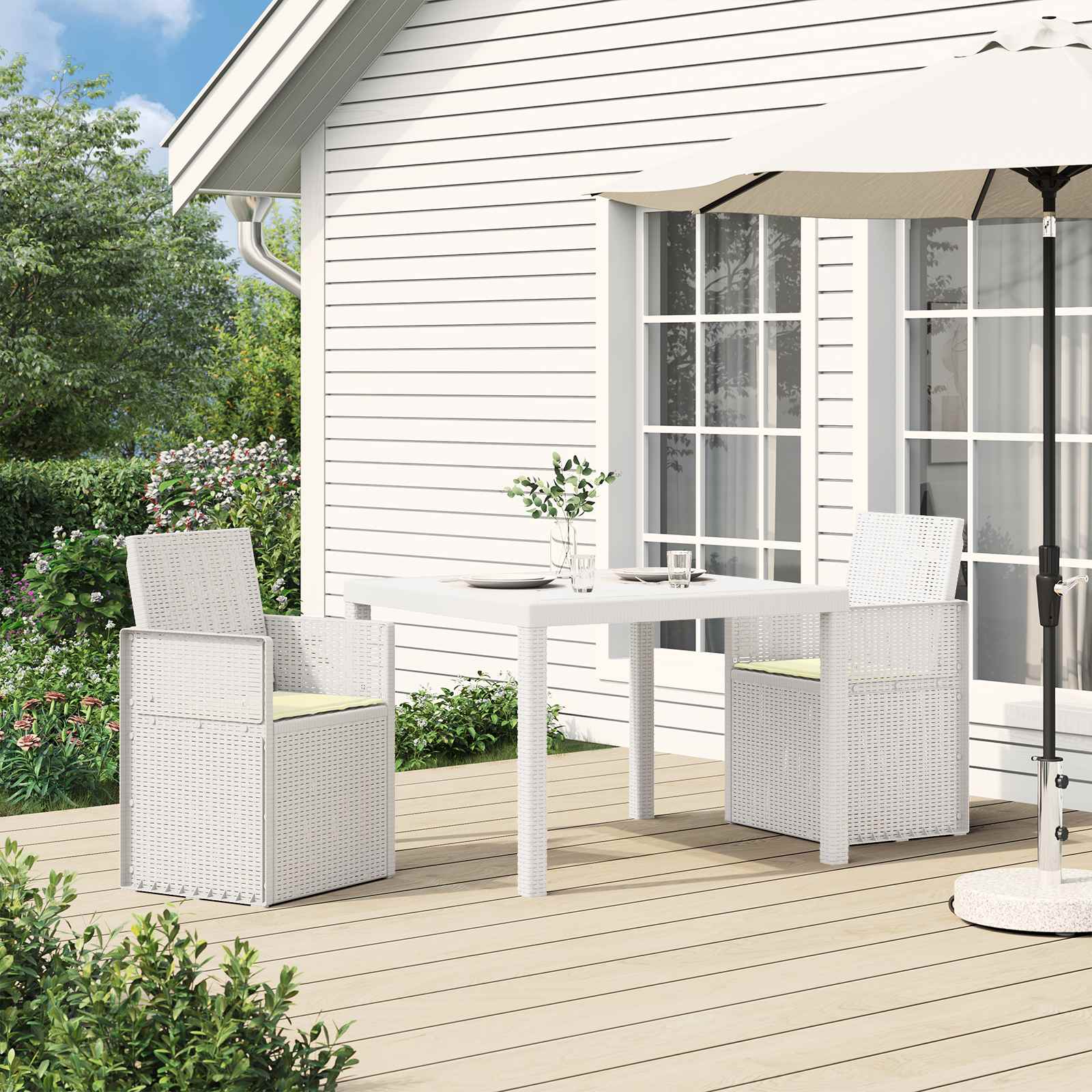 vidaXL Tuin Eetstoelen 2 pcs Antraciet 53 x 47 x 88,5 cm PP