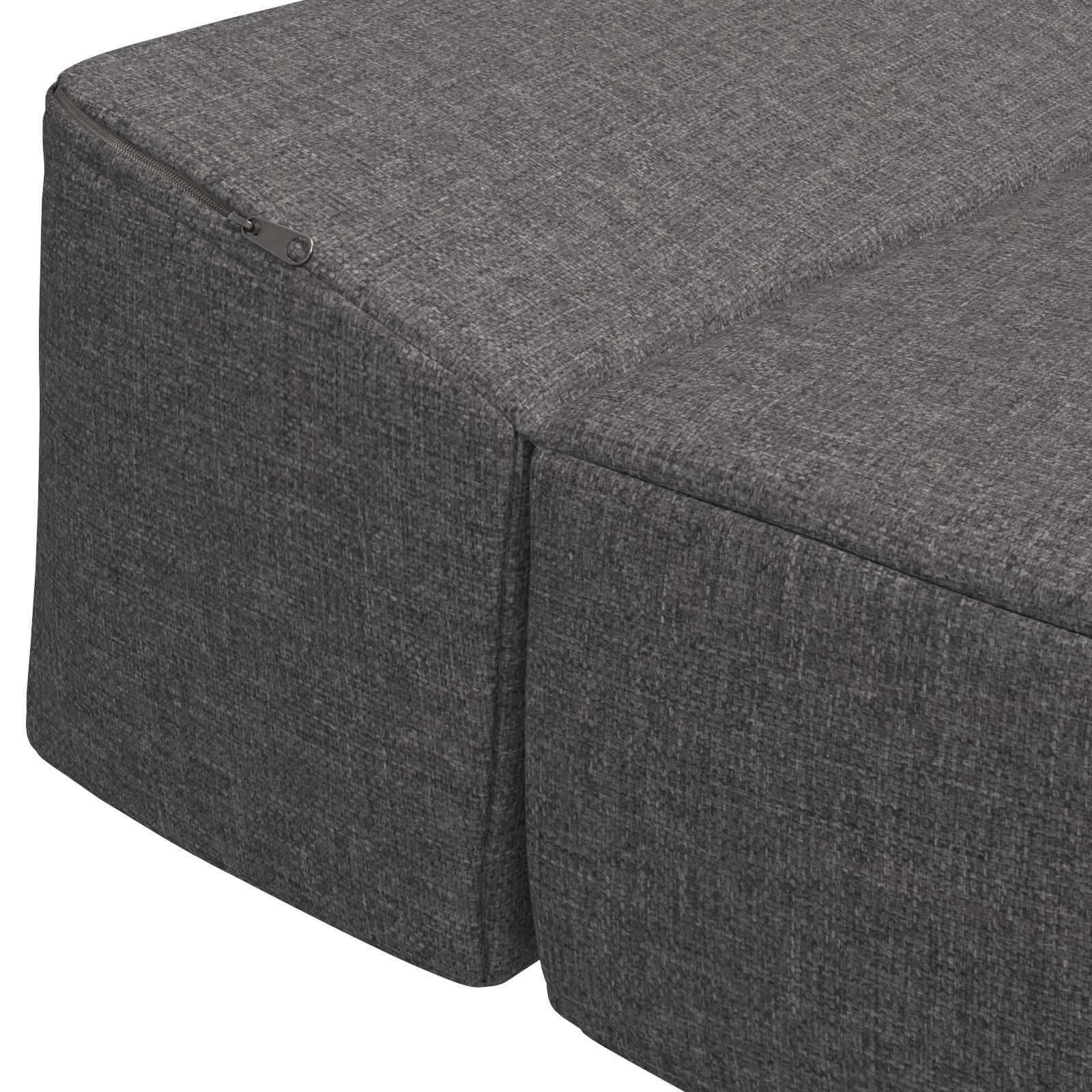 vidaXL Opvouwbare slaapbank Lichtgrijs 70 x 60 x 63 cm Stof