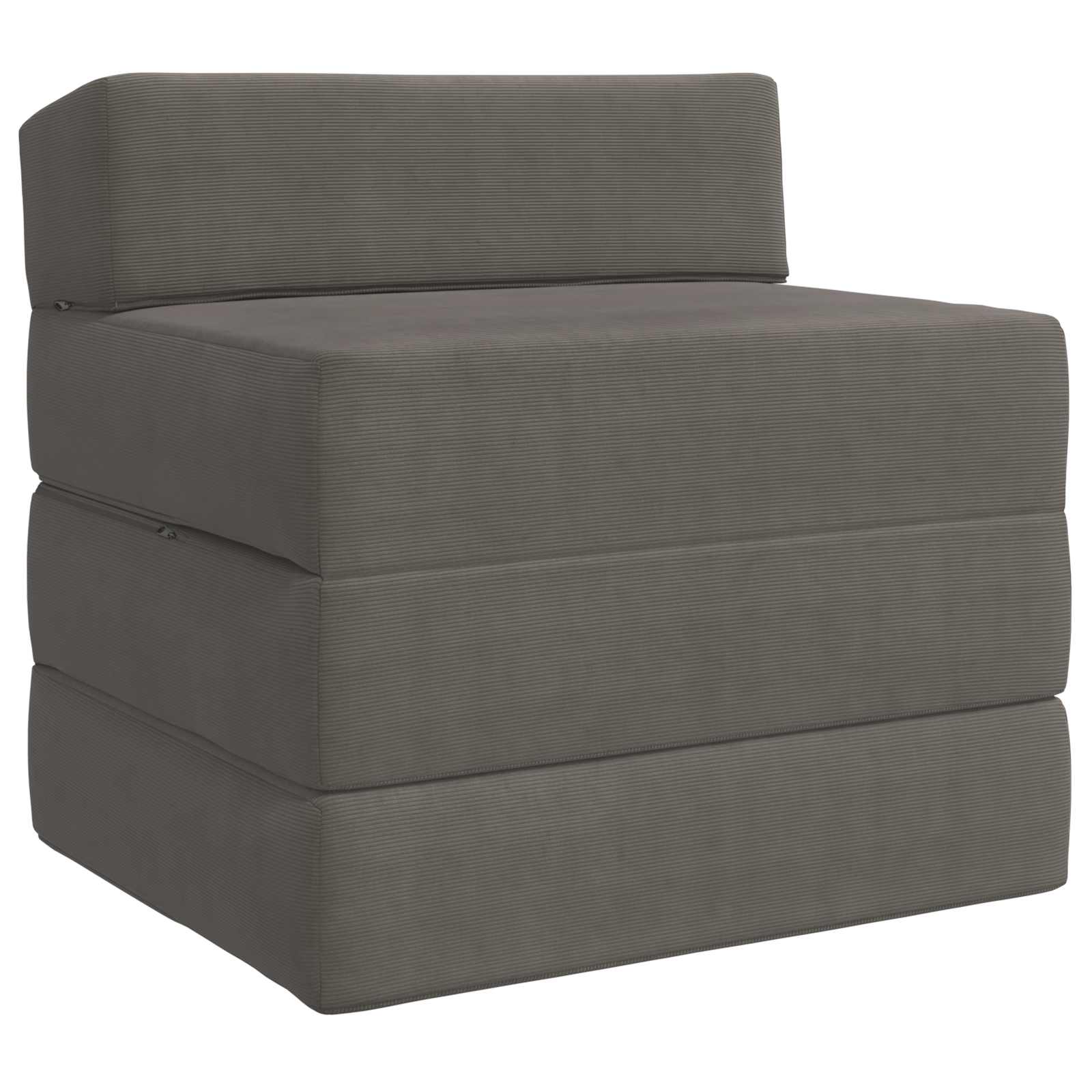 vidaXL Opvouwbare slaapbank Lichtgrijs 70 x 60 x 63 cm Stof