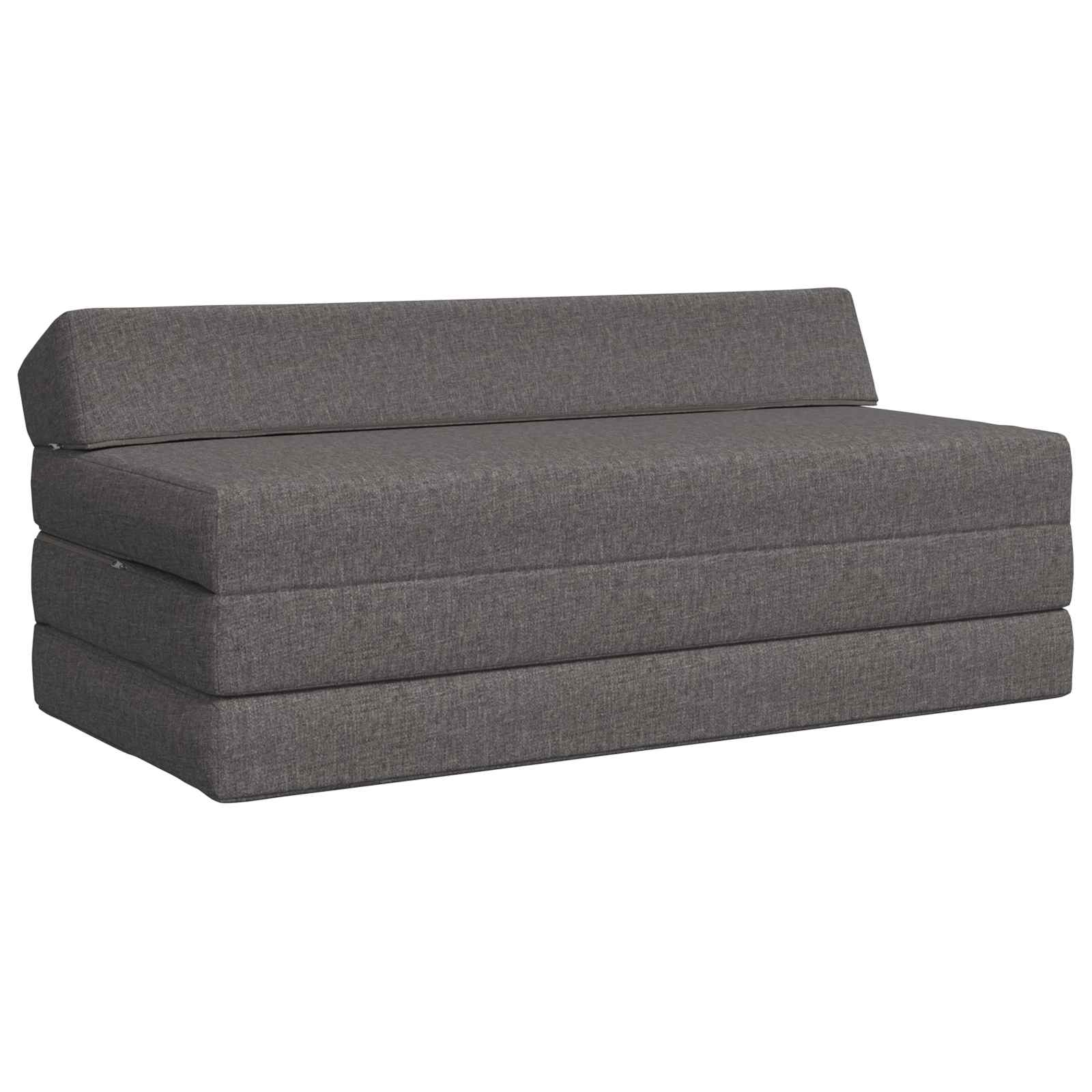 vidaXL Vouwbare Bankbed Lichtgrijs 120 x 60 x 49 cm Stof