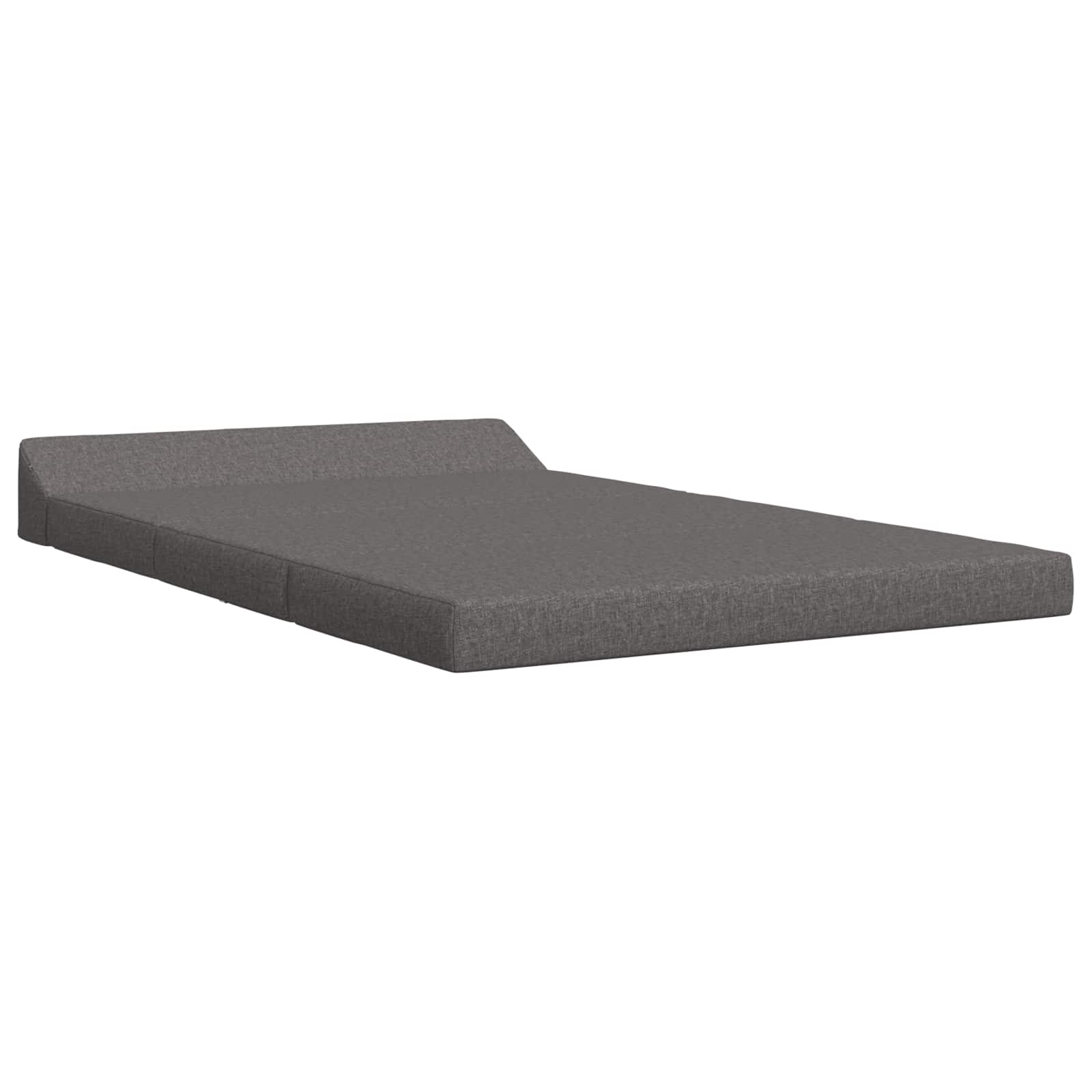 vidaXL Vouwbare Bankbed Lichtgrijs 120 x 60 x 49 cm Stof