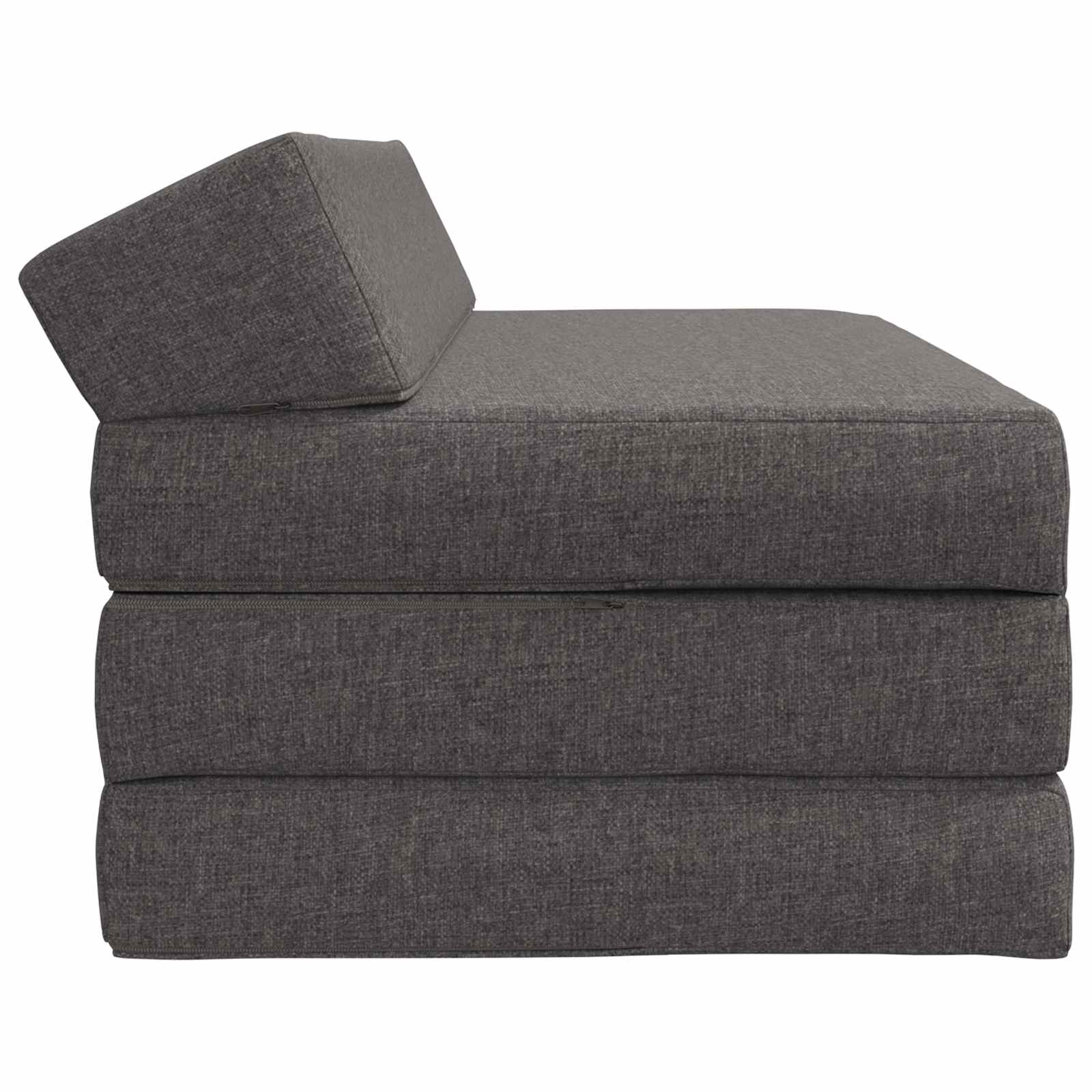 vidaXL Vouwbare Bankbed Lichtgrijs 120 x 60 x 49 cm Stof